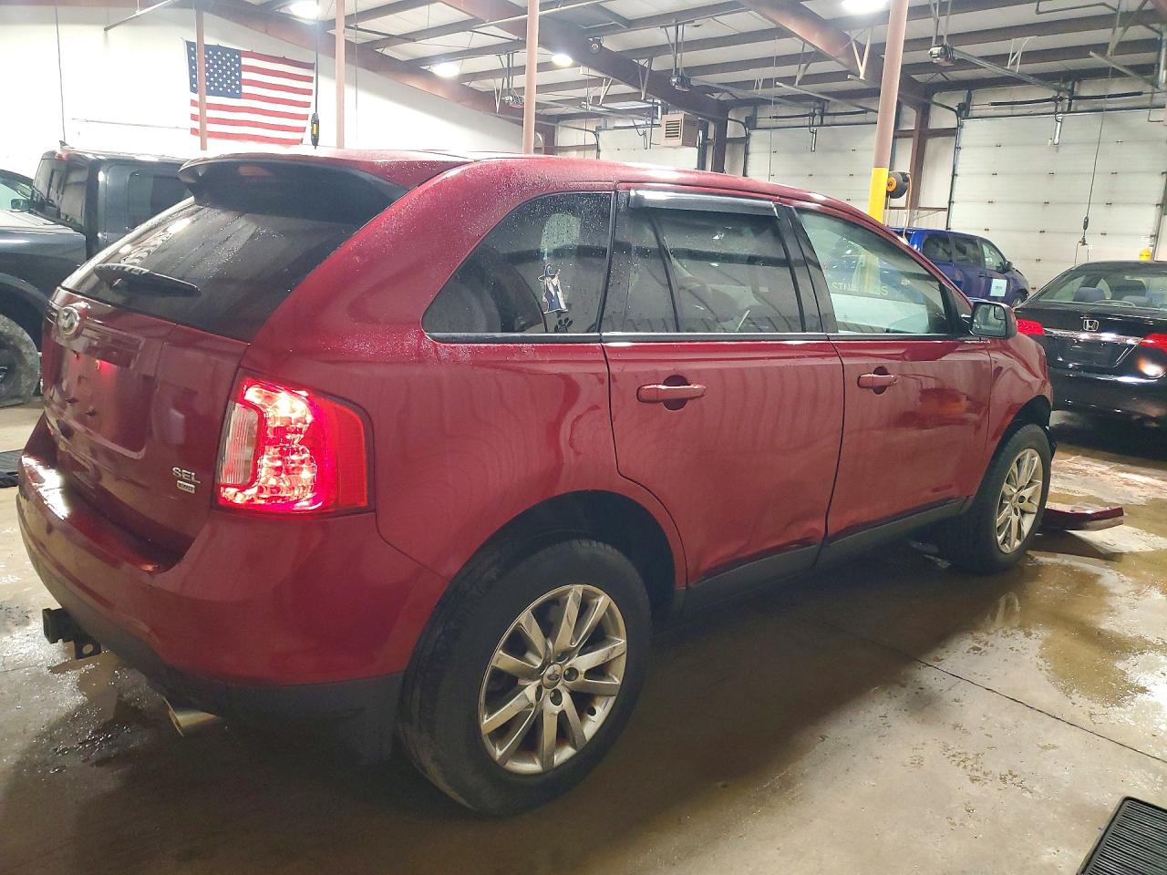 2014 Ford Edge Sel Maroon vin: 2FMDK4JC6EBA98383