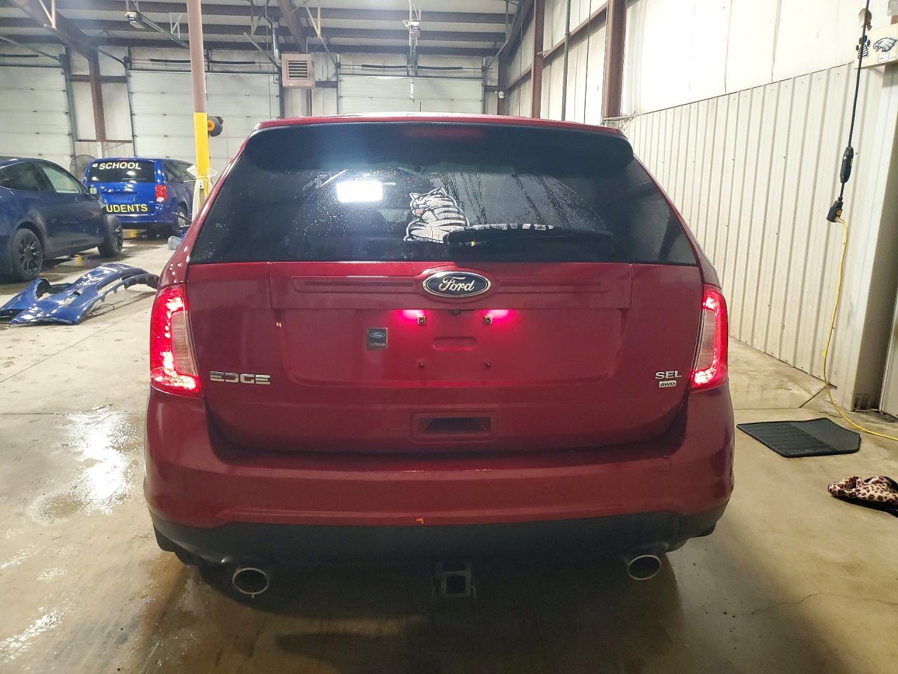 2014 Ford Edge Sel Maroon vin: 2FMDK4JC6EBA98383