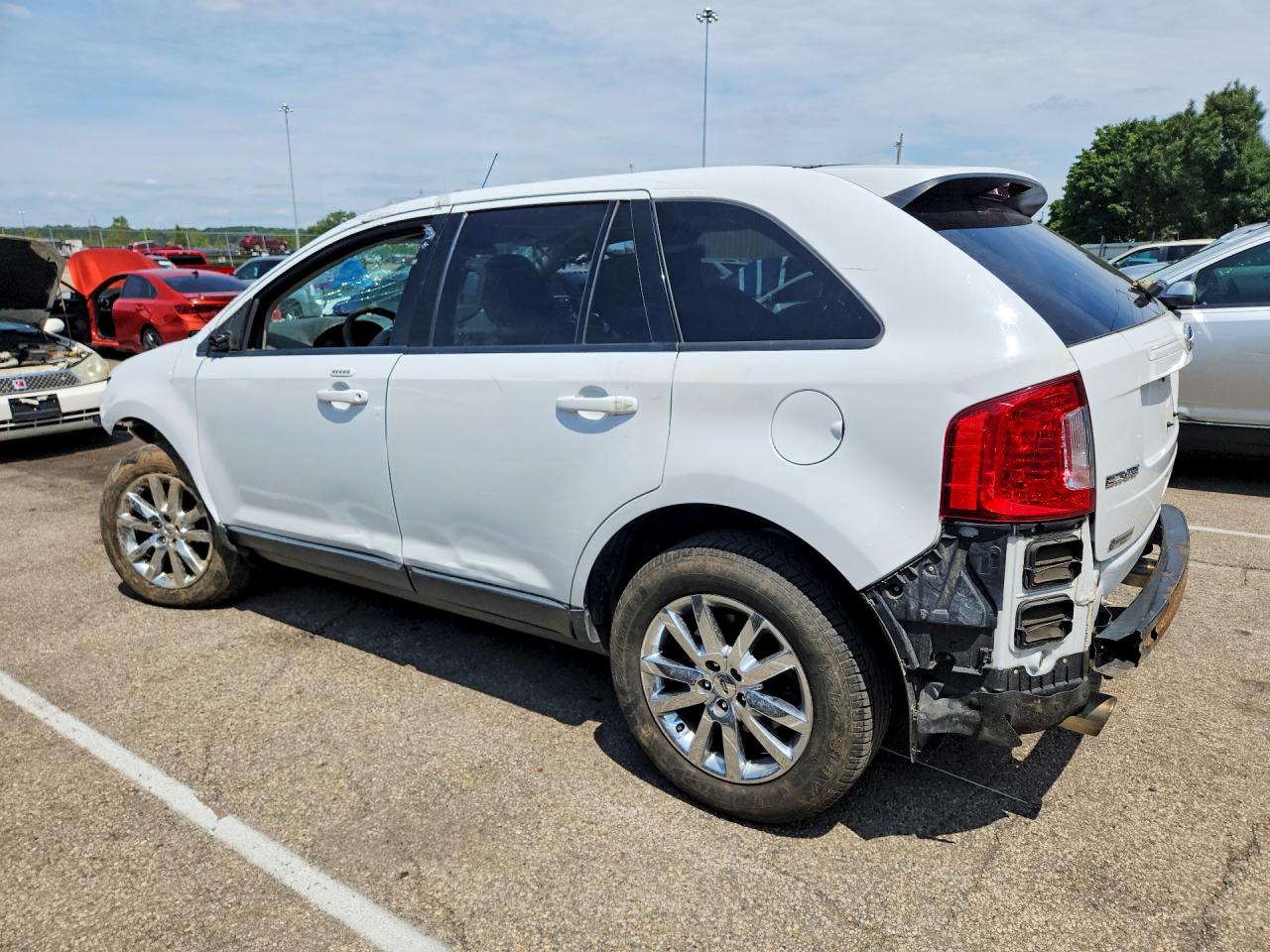 2014 Ford Edge Sel White vin: 2FMDK4JC6EBB51079