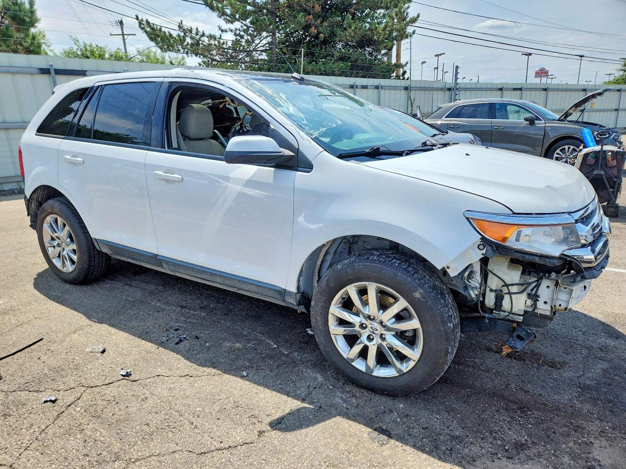 2014 Ford Edge Sel White vin: 2FMDK4JC6EBB51079