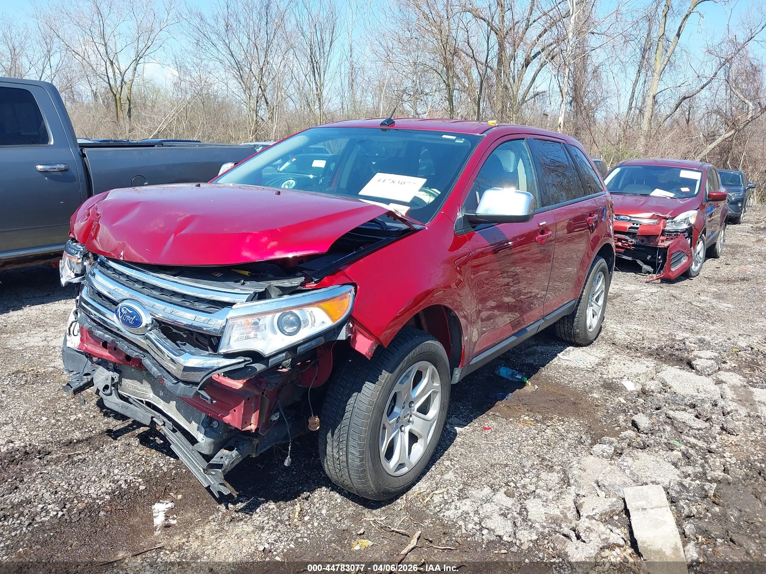 2014 Ford Edge Sel Red vin: 2FMDK4JC6EBB84714