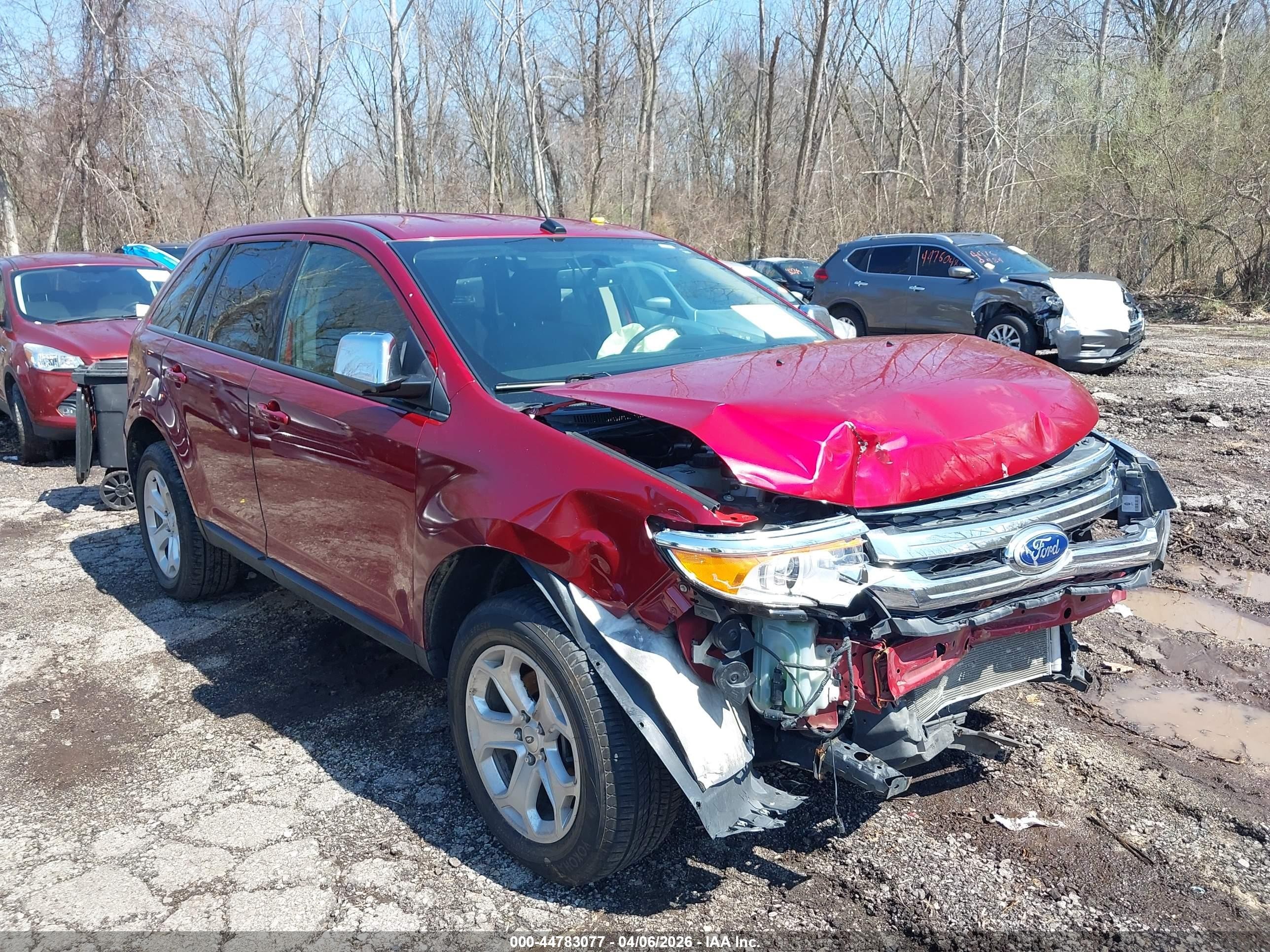 2014 Ford Edge Sel Red vin: 2FMDK4JC6EBB84714