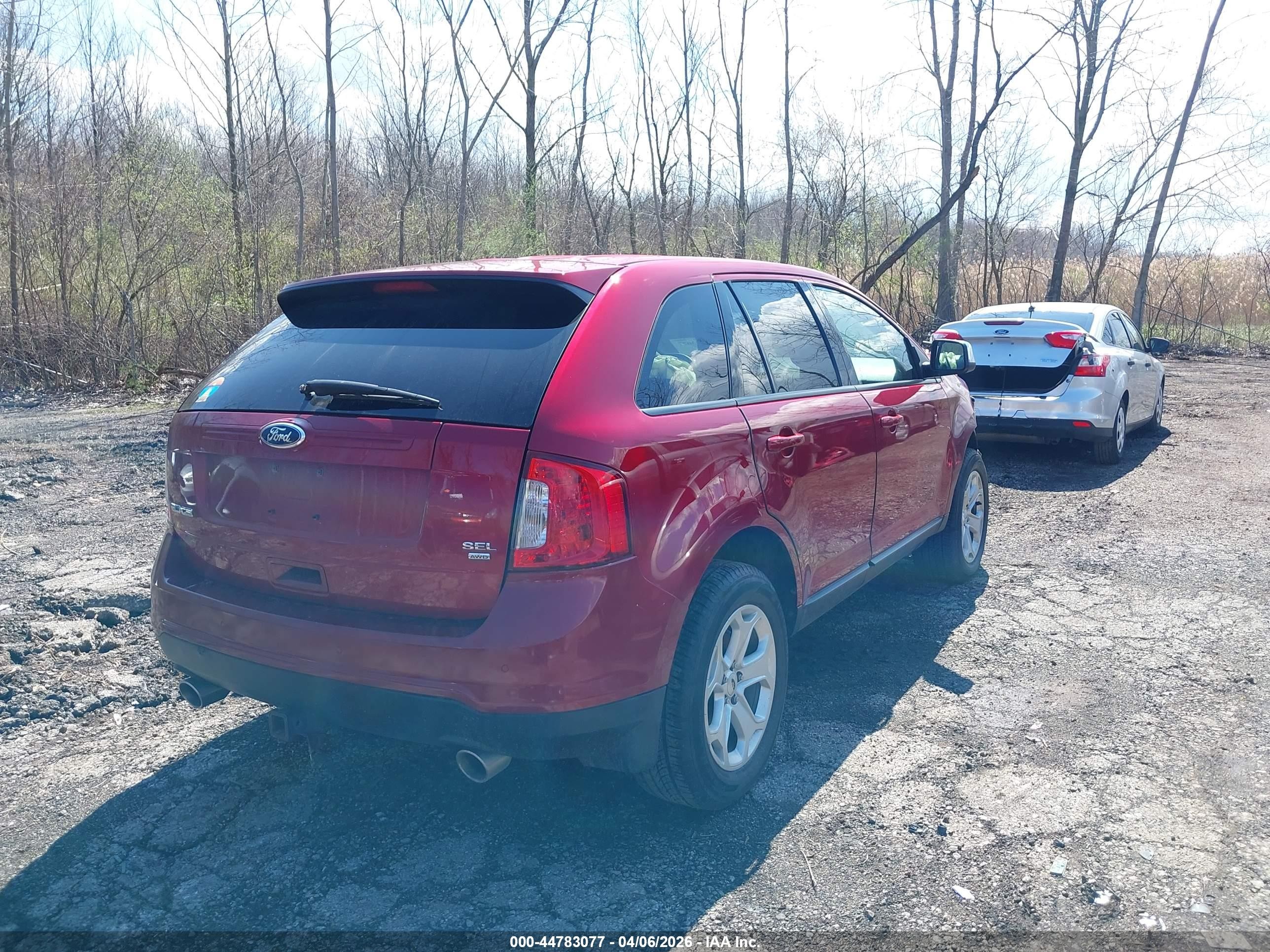 2014 Ford Edge Sel Red vin: 2FMDK4JC6EBB84714