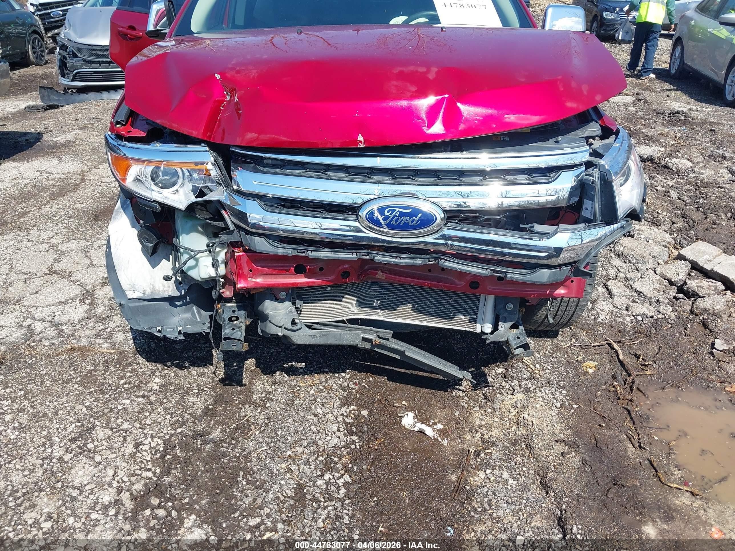 2014 Ford Edge Sel Red vin: 2FMDK4JC6EBB84714