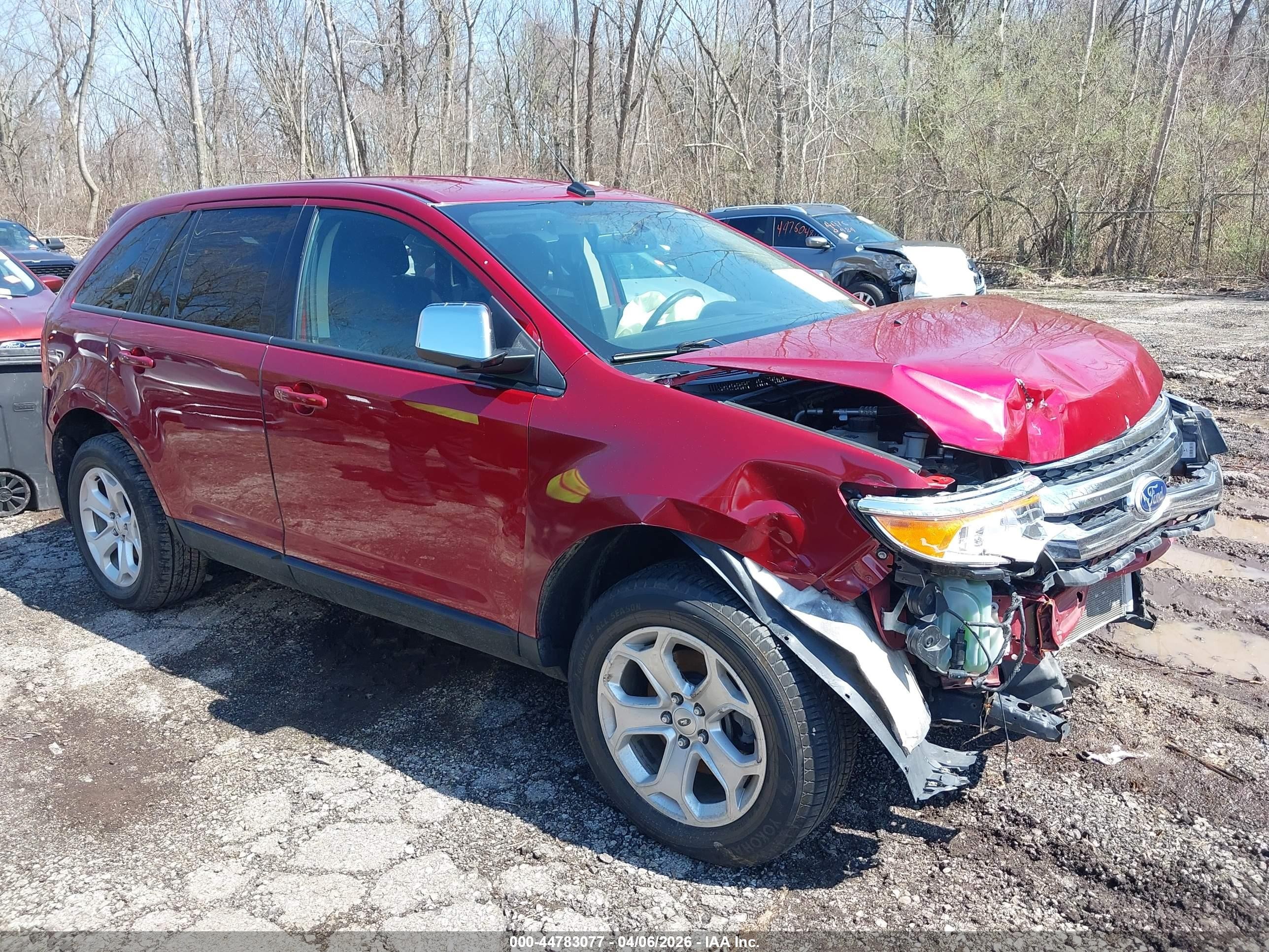 2014 Ford Edge Sel Red vin: 2FMDK4JC6EBB84714