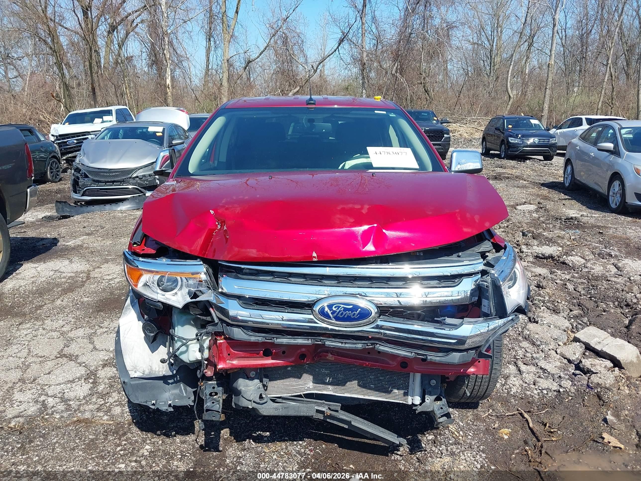2014 Ford Edge Sel Red vin: 2FMDK4JC6EBB84714