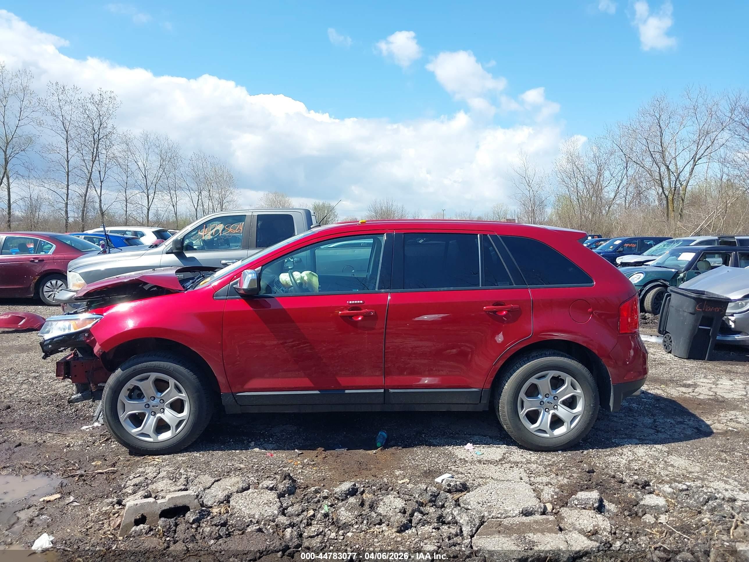 2014 Ford Edge Sel Red vin: 2FMDK4JC6EBB84714