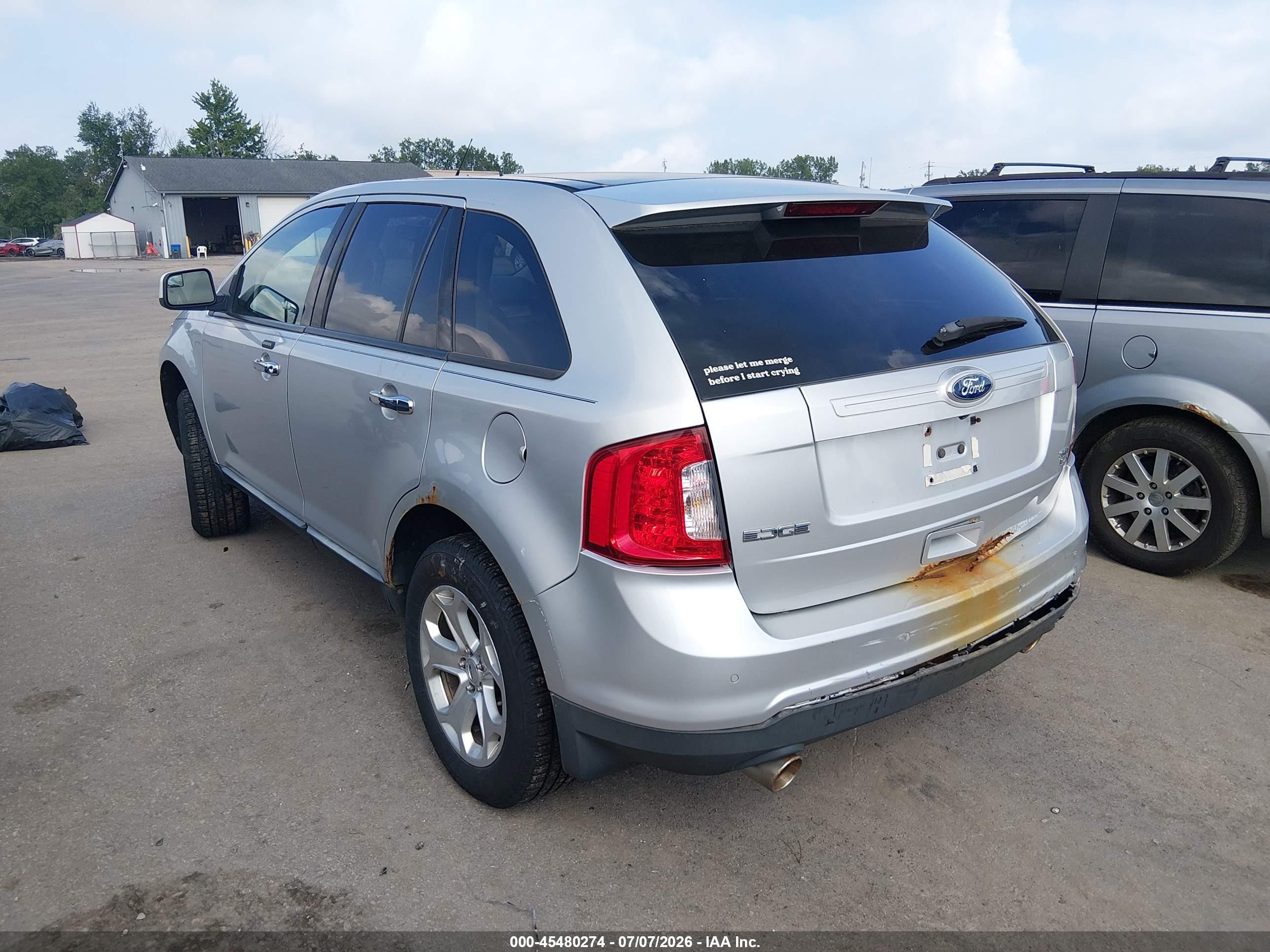 2011 Ford Edge Sel Silver vin: 2FMDK4JC7BBA11215