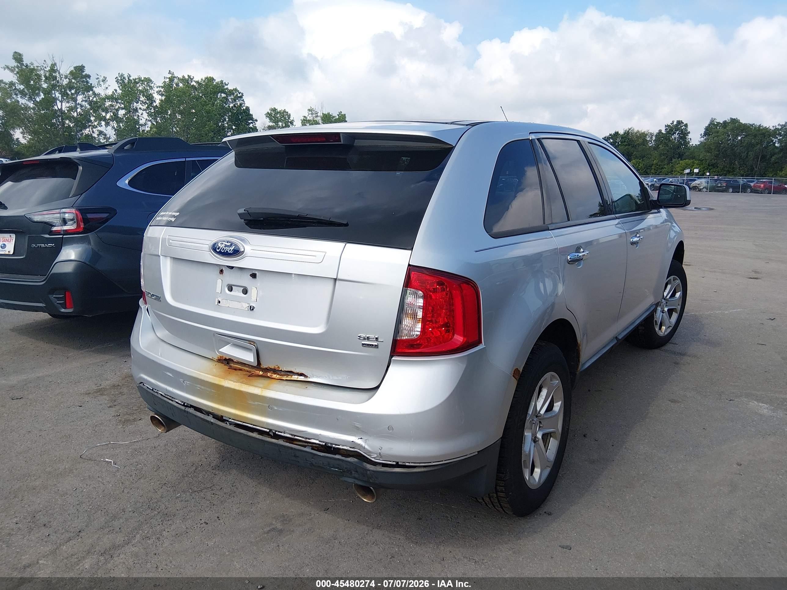 2011 Ford Edge Sel Silver vin: 2FMDK4JC7BBA11215