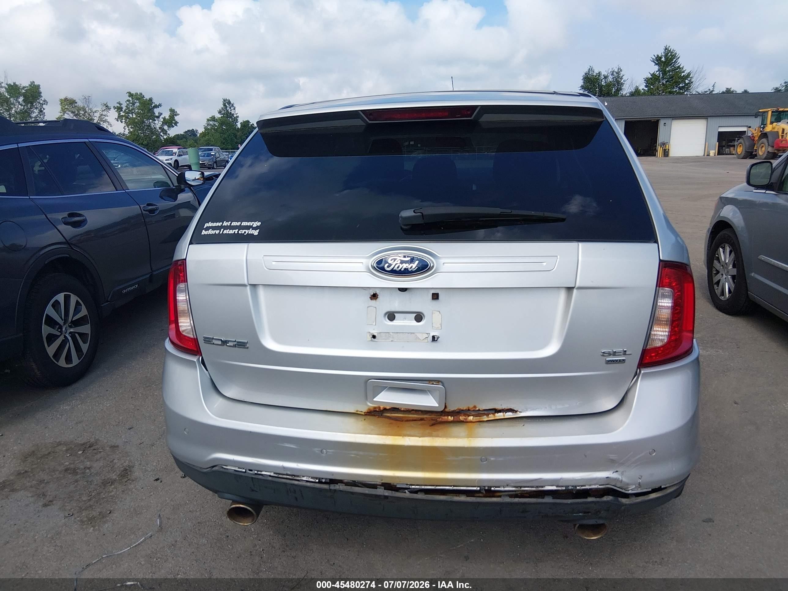 2011 Ford Edge Sel Silver vin: 2FMDK4JC7BBA11215