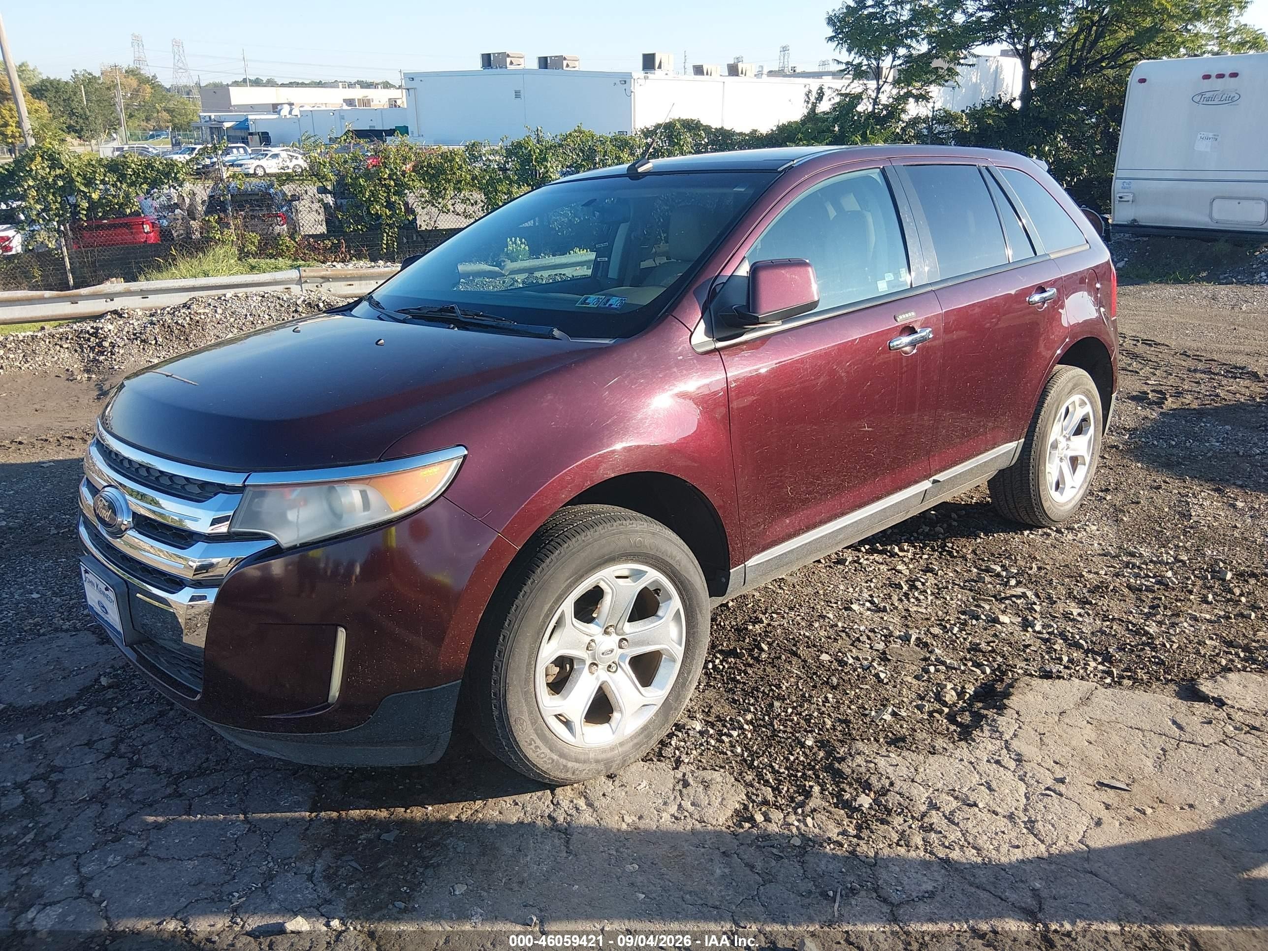2011 Ford Edge Sel Burgundy vin: 2FMDK4JC7BBA79692