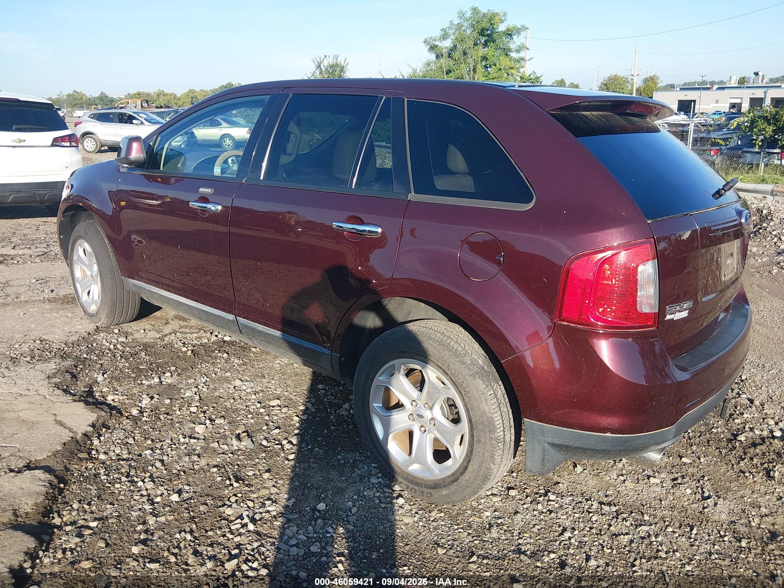 2011 Ford Edge Sel Burgundy vin: 2FMDK4JC7BBA79692