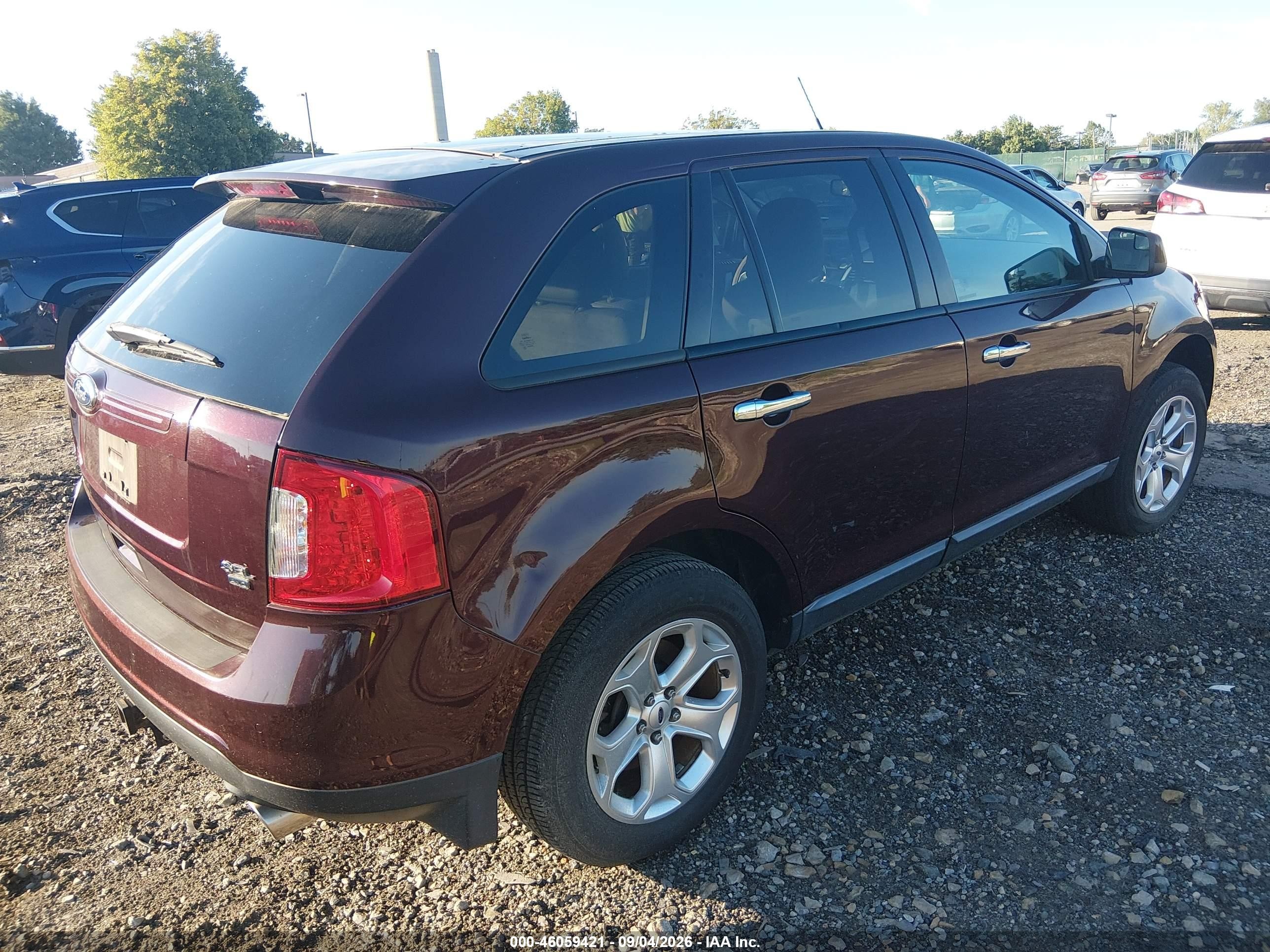2011 Ford Edge Sel Burgundy vin: 2FMDK4JC7BBA79692