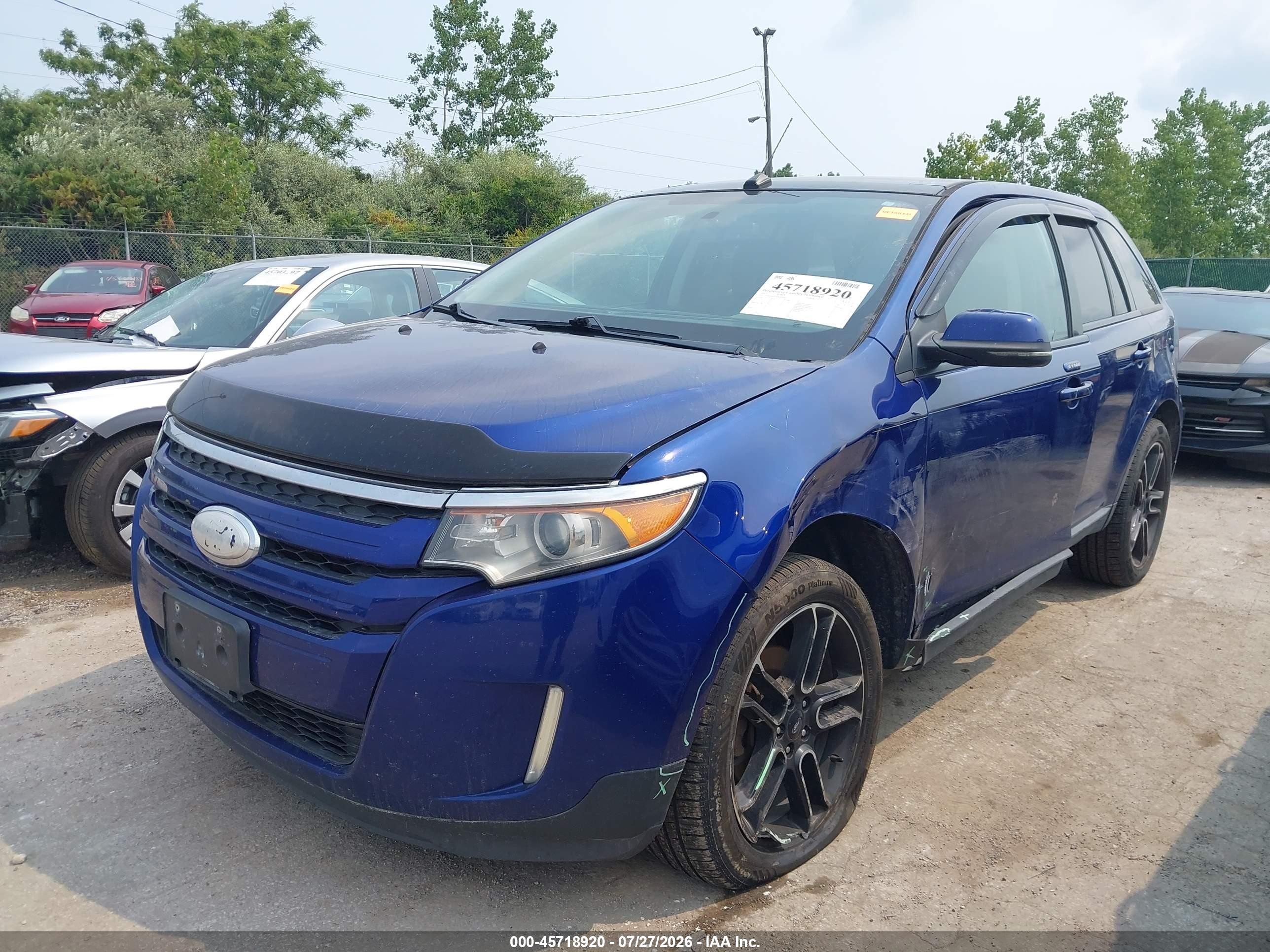 2013 Ford Edge Sel Blue vin: 2FMDK4JC7DBA04963