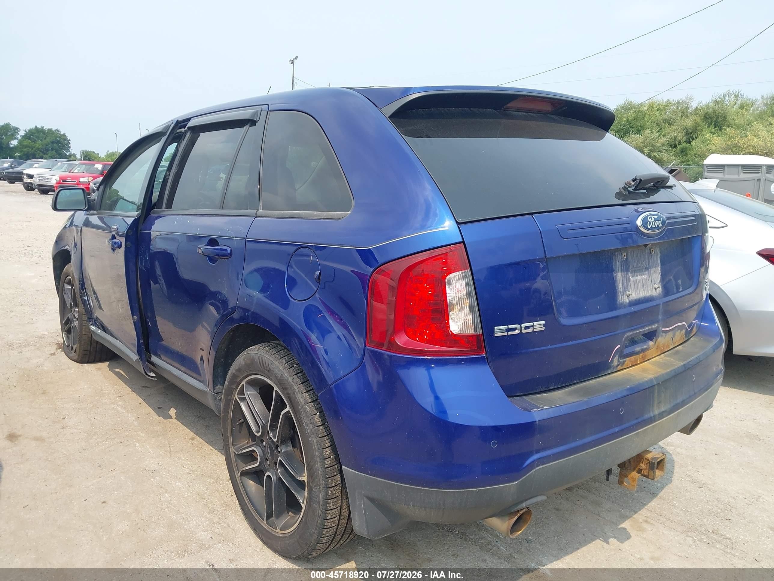 2013 Ford Edge Sel Blue vin: 2FMDK4JC7DBA04963