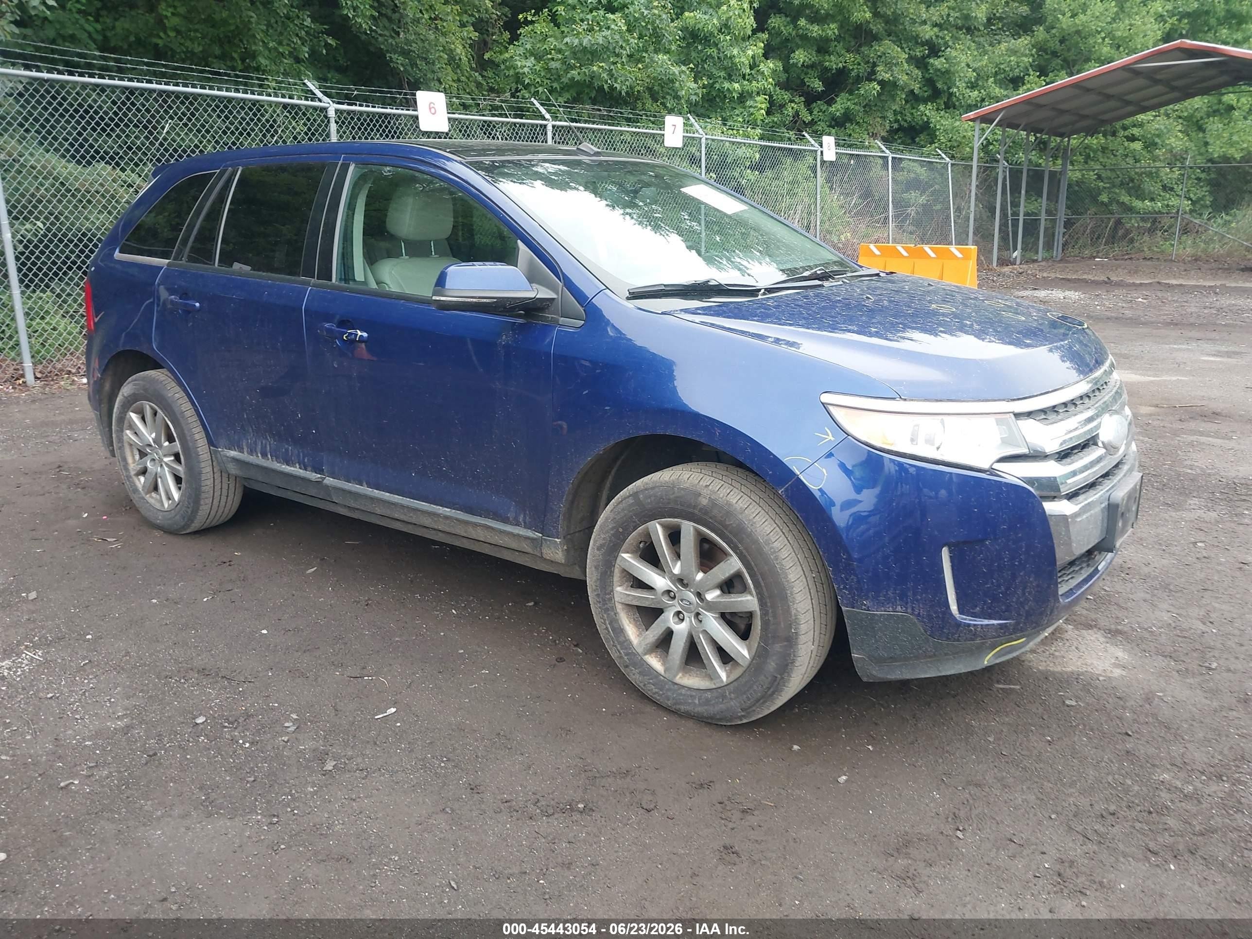 2013 Ford Edge Sel Blue vin: 2FMDK4JC7DBA47098