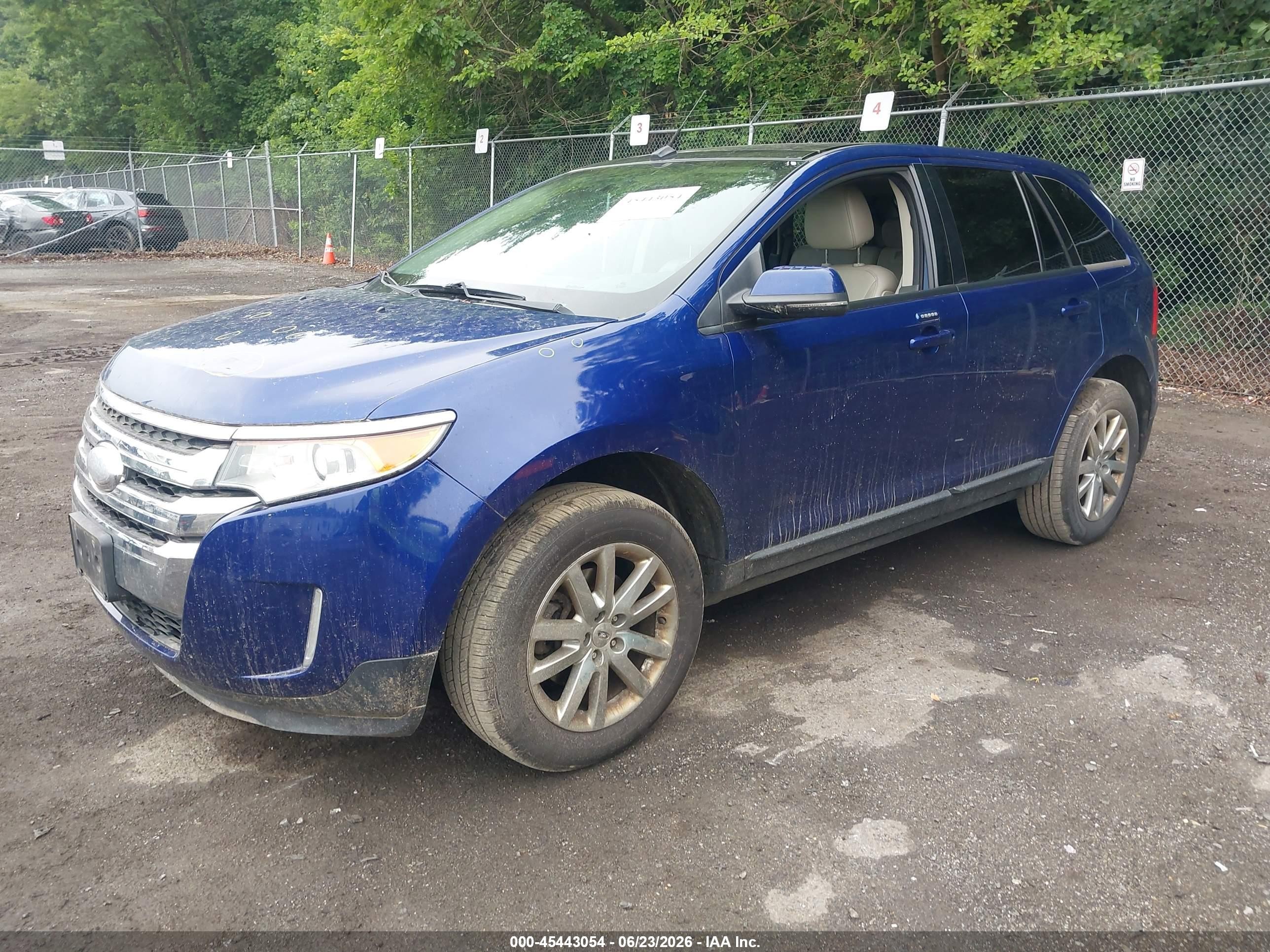 2013 Ford Edge Sel Blue vin: 2FMDK4JC7DBA47098