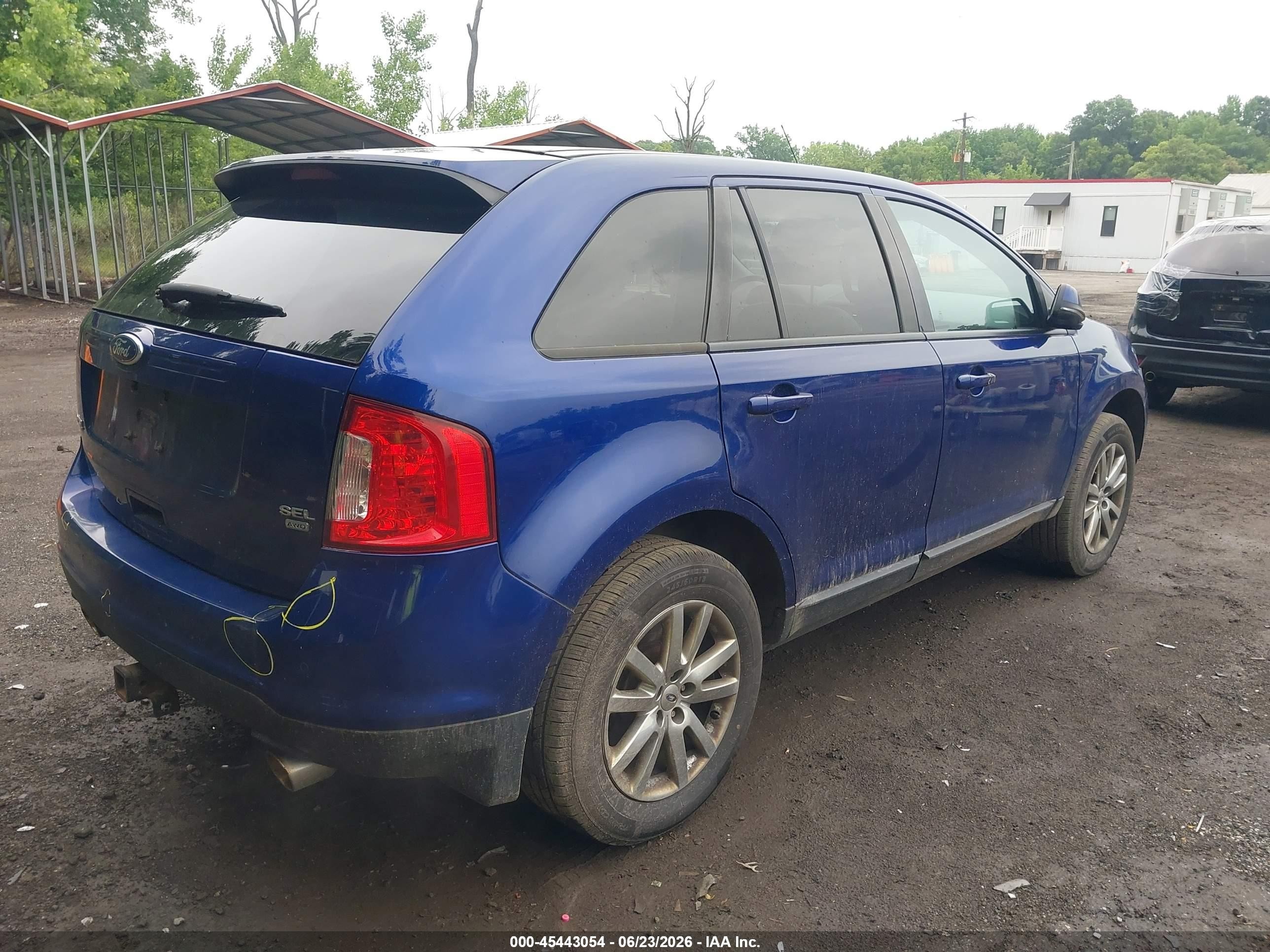 2013 Ford Edge Sel Blue vin: 2FMDK4JC7DBA47098