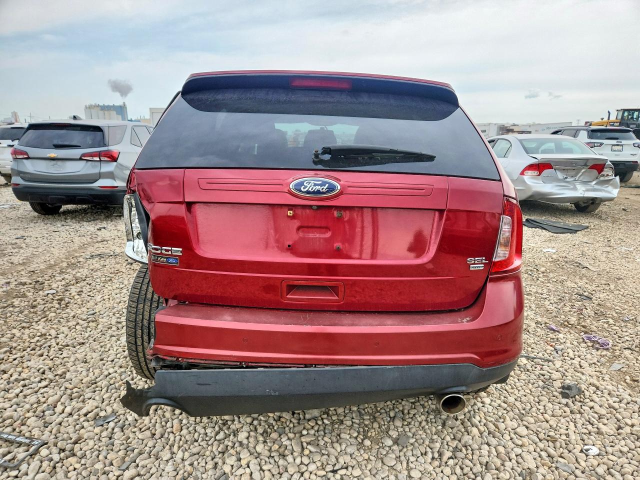 2013 Ford Edge Sel Red vin: 2FMDK4JC7DBA47599