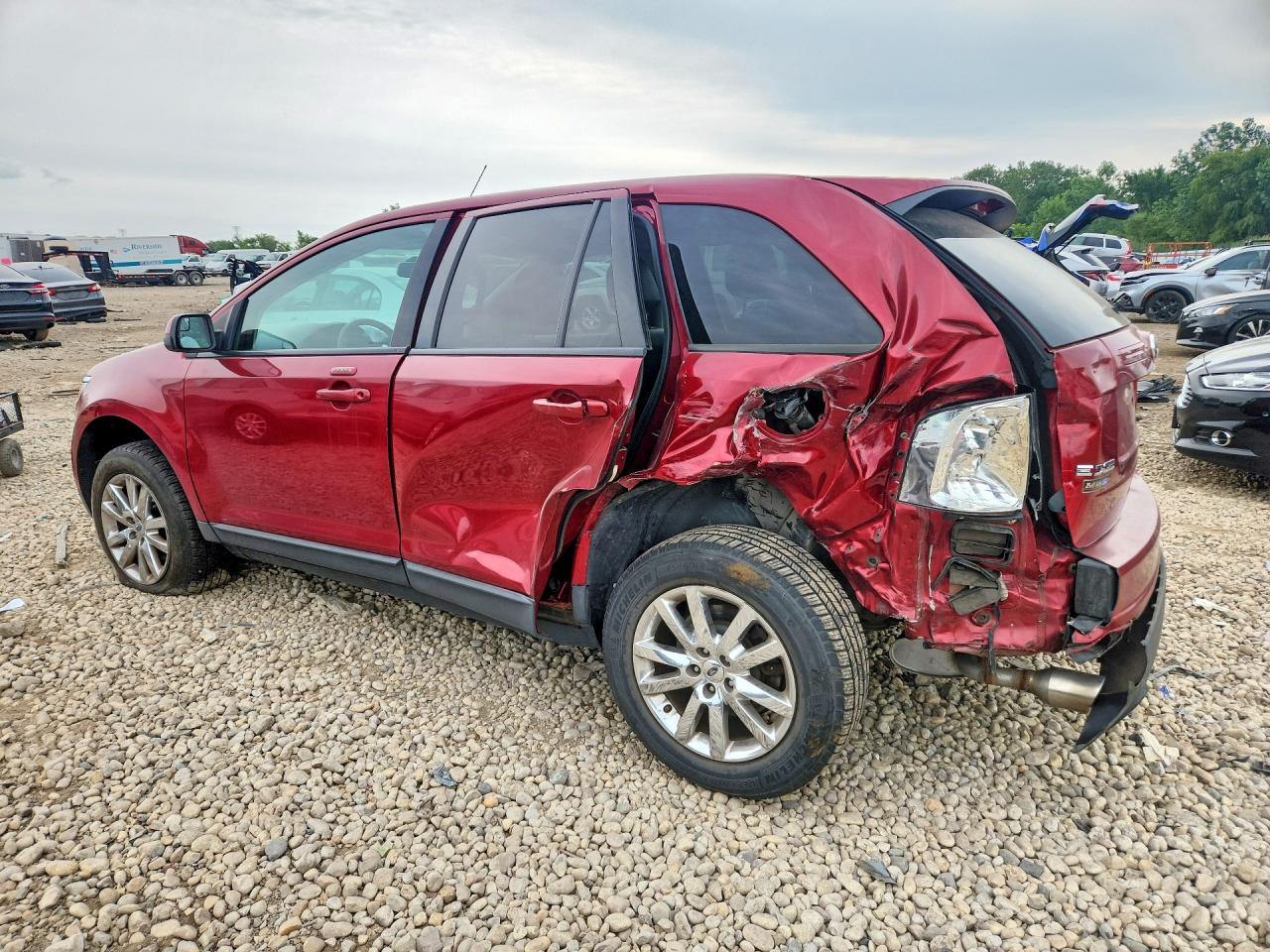 2013 Ford Edge Sel Red vin: 2FMDK4JC7DBA47599