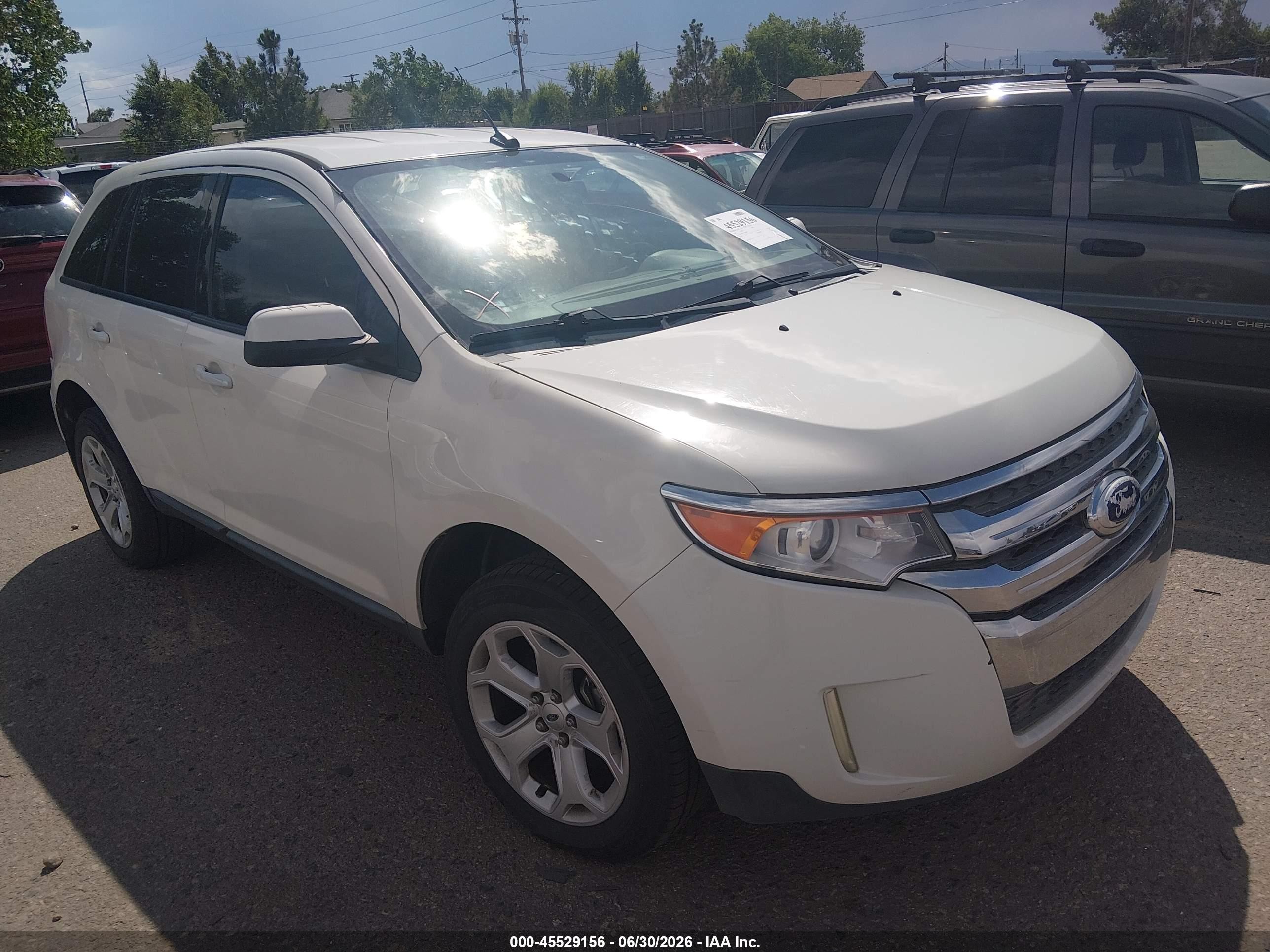 2013 Ford Edge Sel White vin: 2FMDK4JC7DBA64810