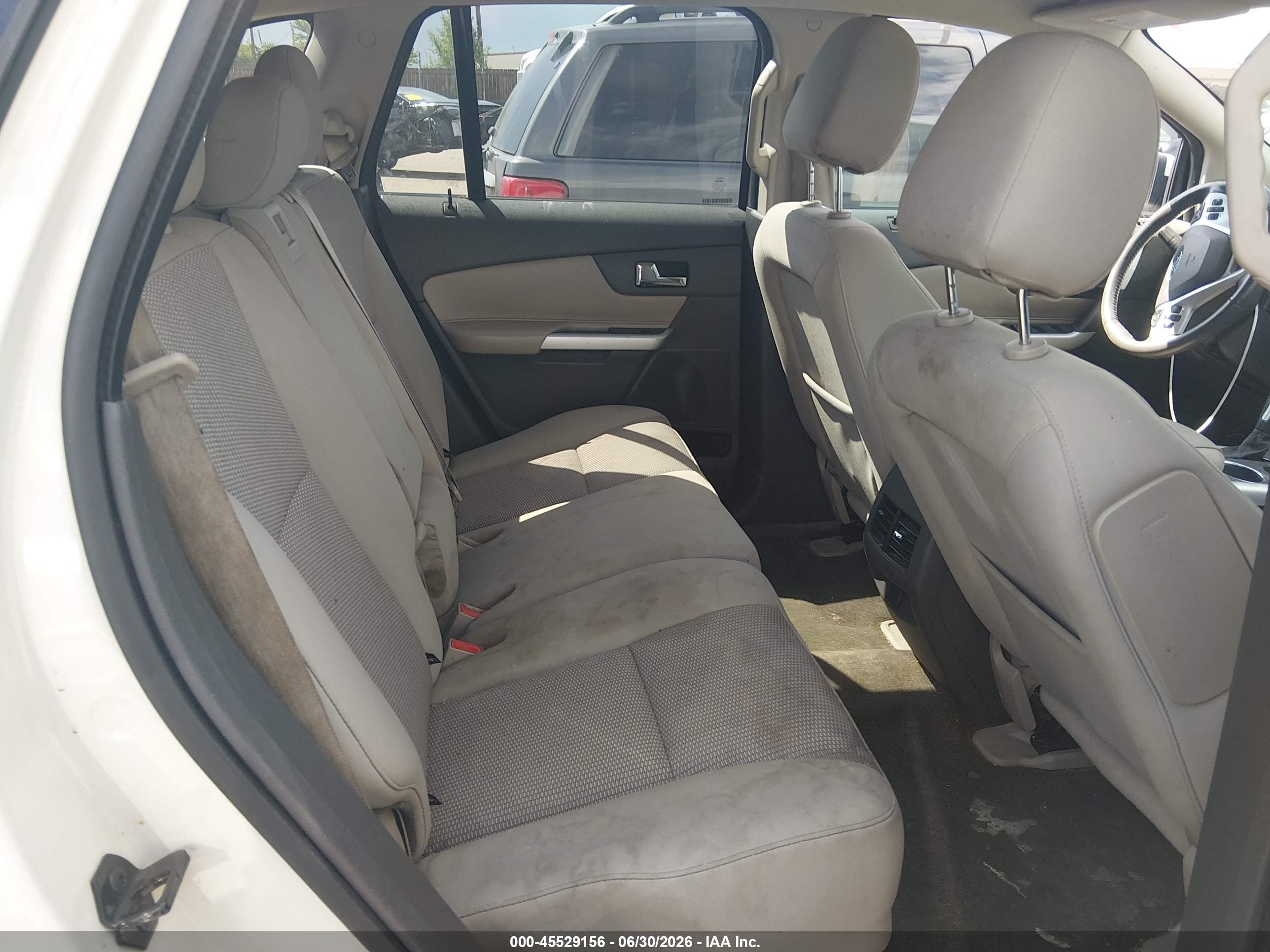 2013 Ford Edge Sel White vin: 2FMDK4JC7DBA64810