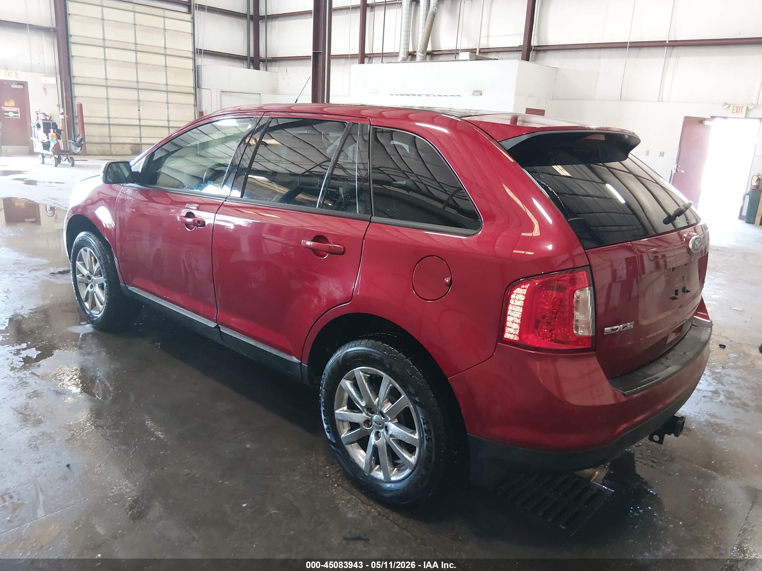 2013 Ford Edge Sel Red vin: 2FMDK4JC7DBA95328