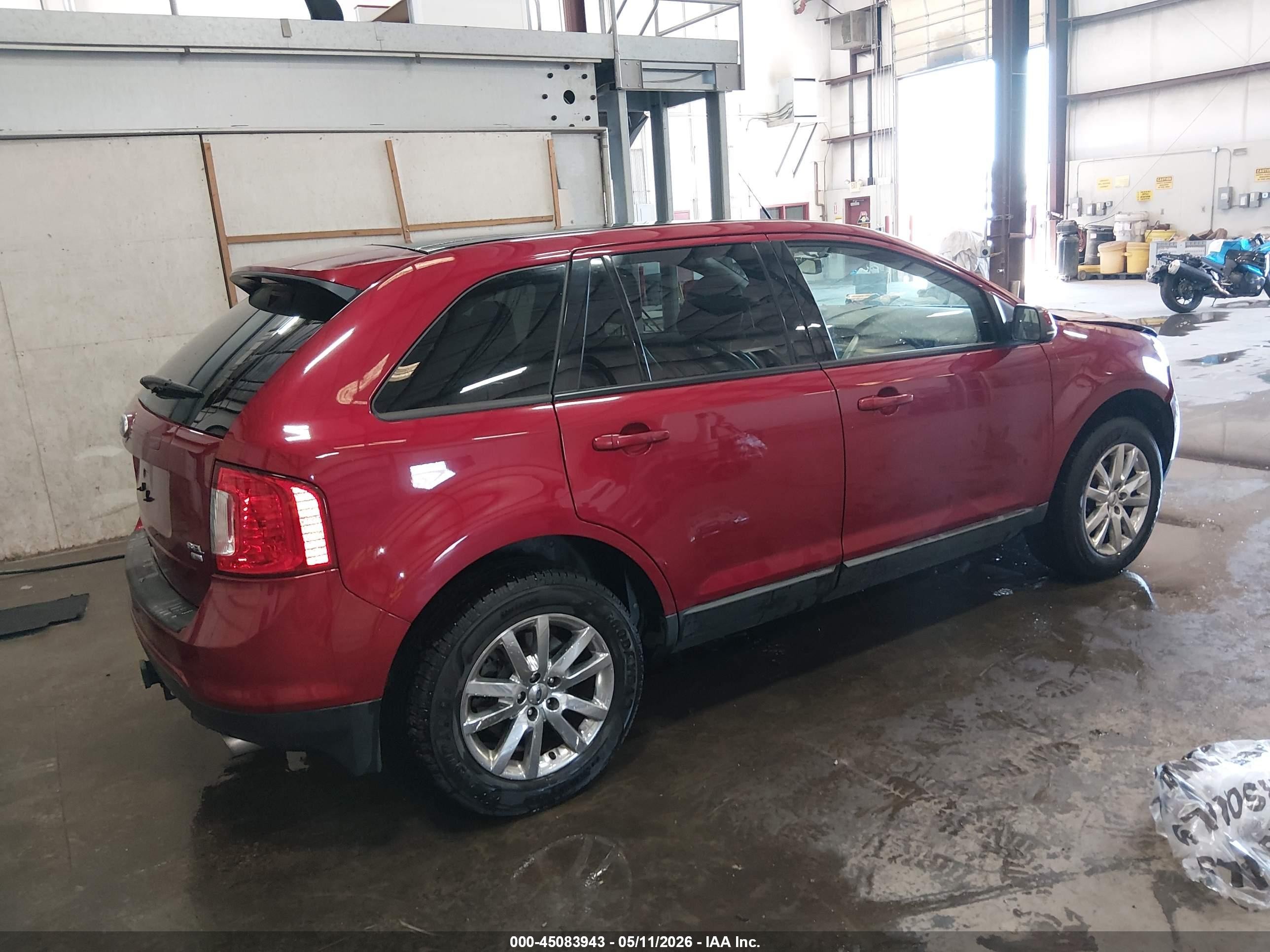 2013 Ford Edge Sel Red vin: 2FMDK4JC7DBA95328