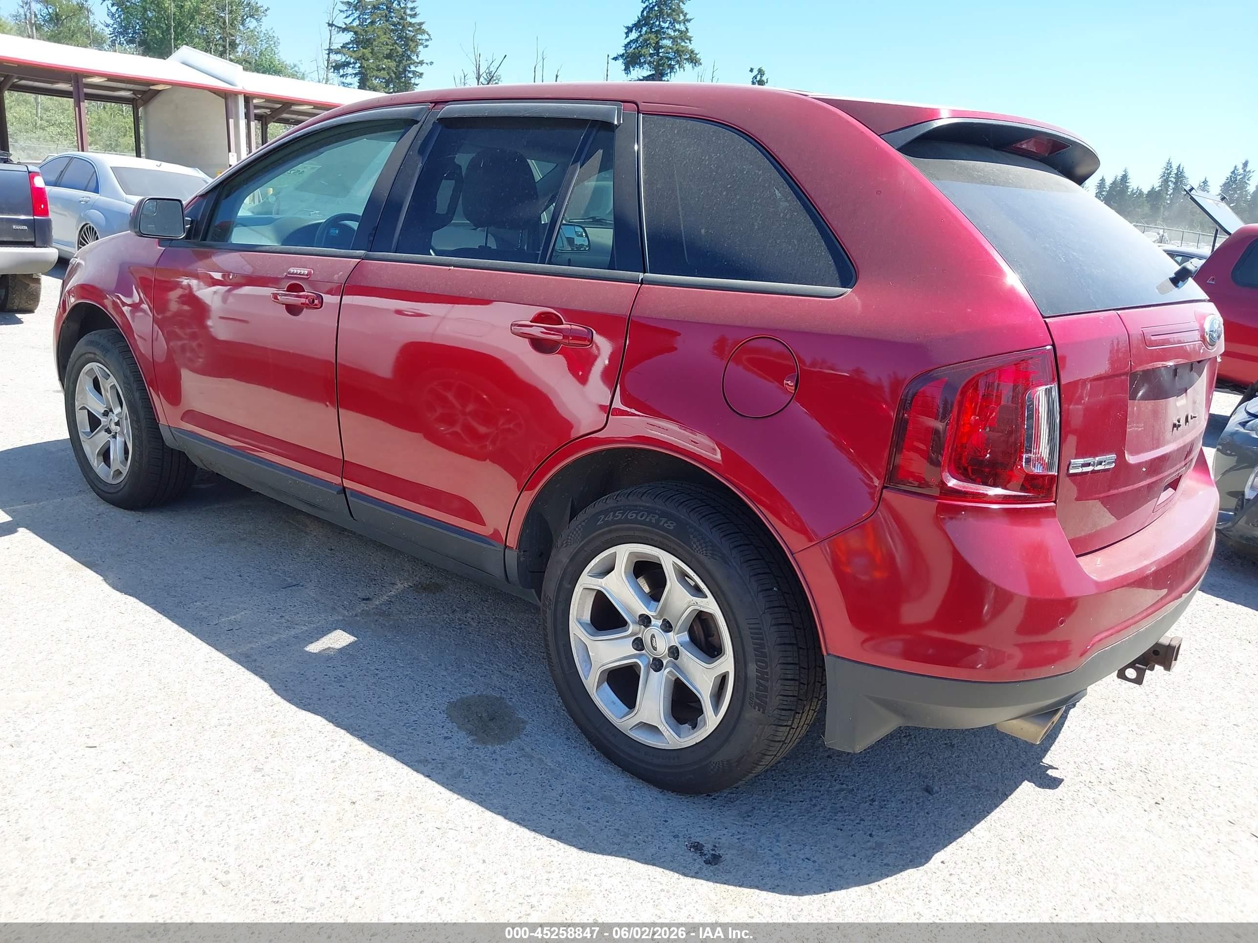 2013 Ford Edge Sel Red vin: 2FMDK4JC7DBB06831