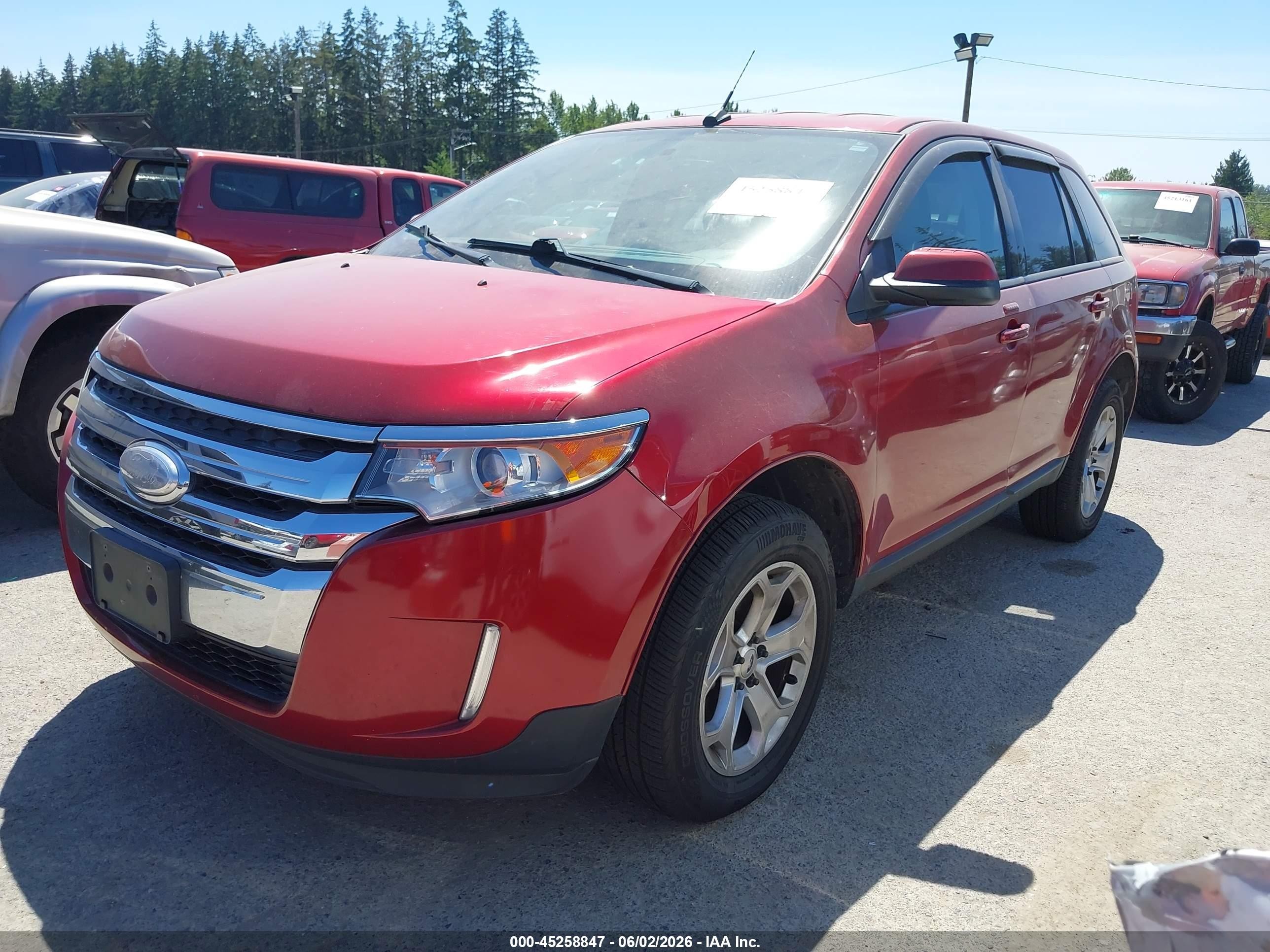 2013 Ford Edge Sel Red vin: 2FMDK4JC7DBB06831