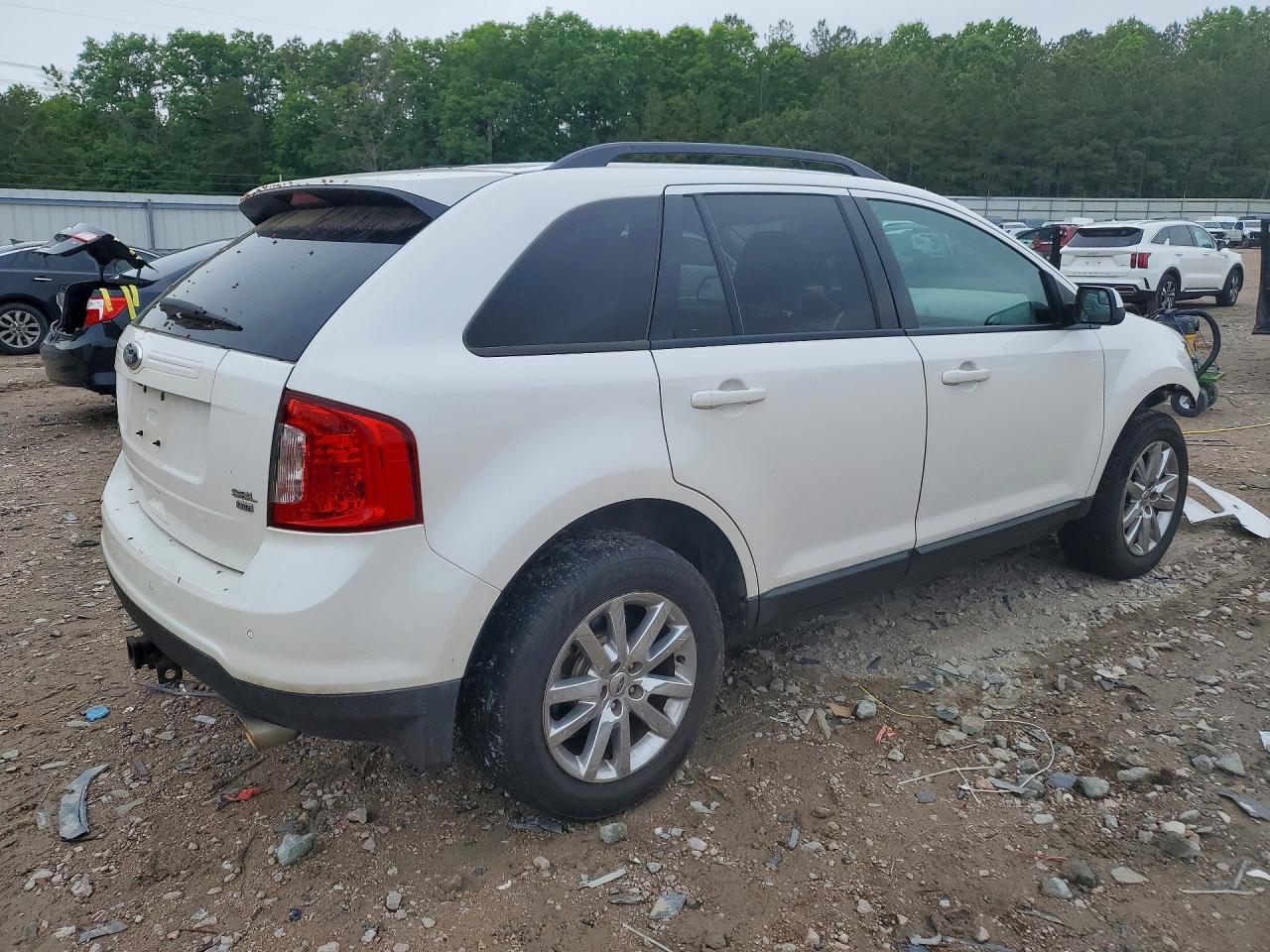 2013 Ford Edge Sel White vin: 2FMDK4JC7DBB34354