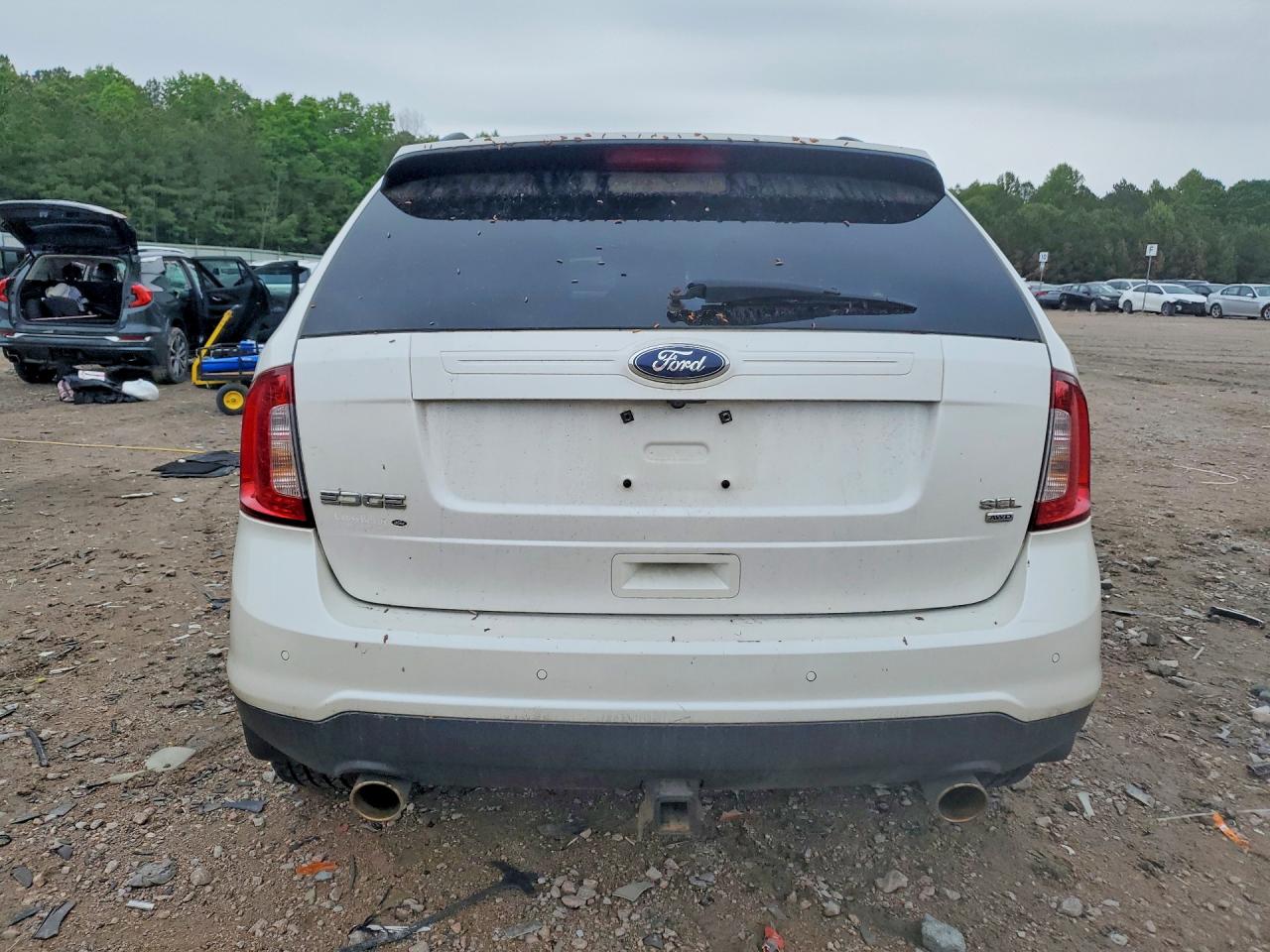 2013 Ford Edge Sel White vin: 2FMDK4JC7DBB34354