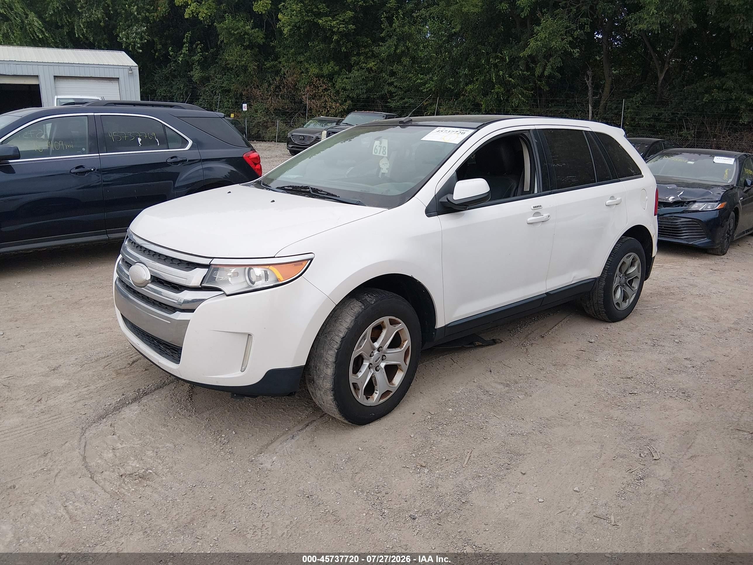 2013 Ford Edge Sel Белый vin: 2FMDK4JC7DBB96191