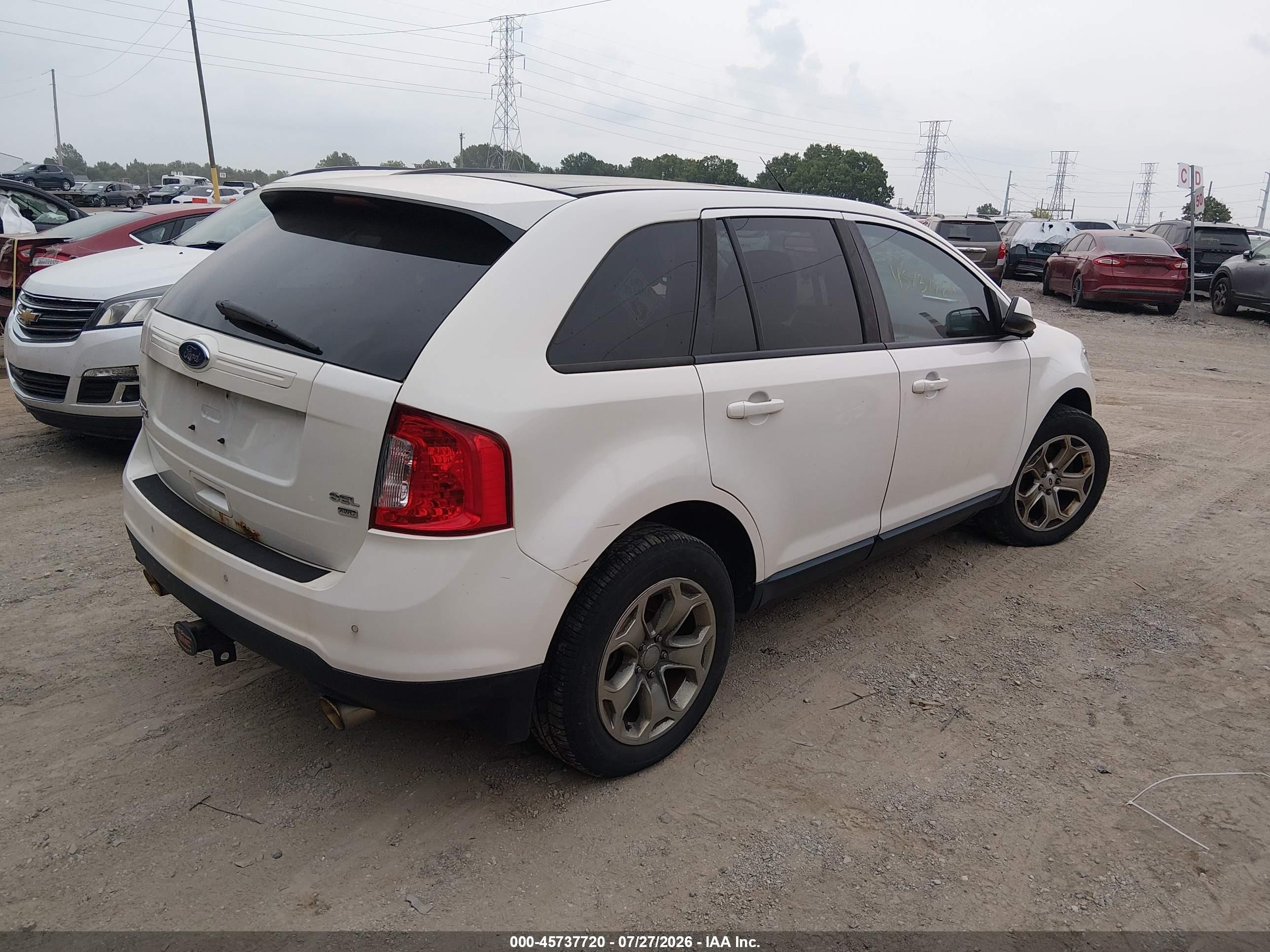 2013 Ford Edge Sel Белый vin: 2FMDK4JC7DBB96191