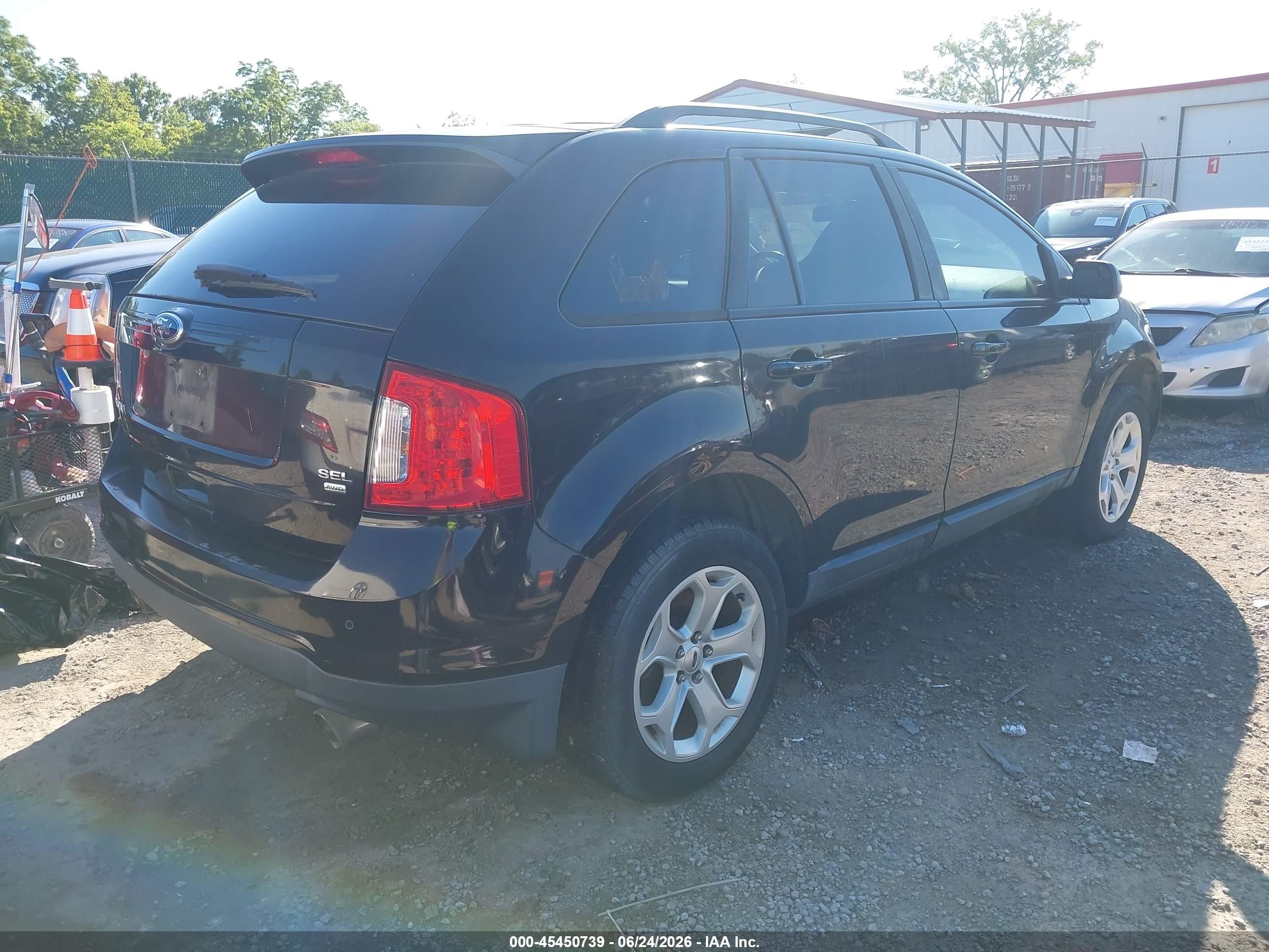 2013 Ford Edge Sel Black vin: 2FMDK4JC7DBC56633