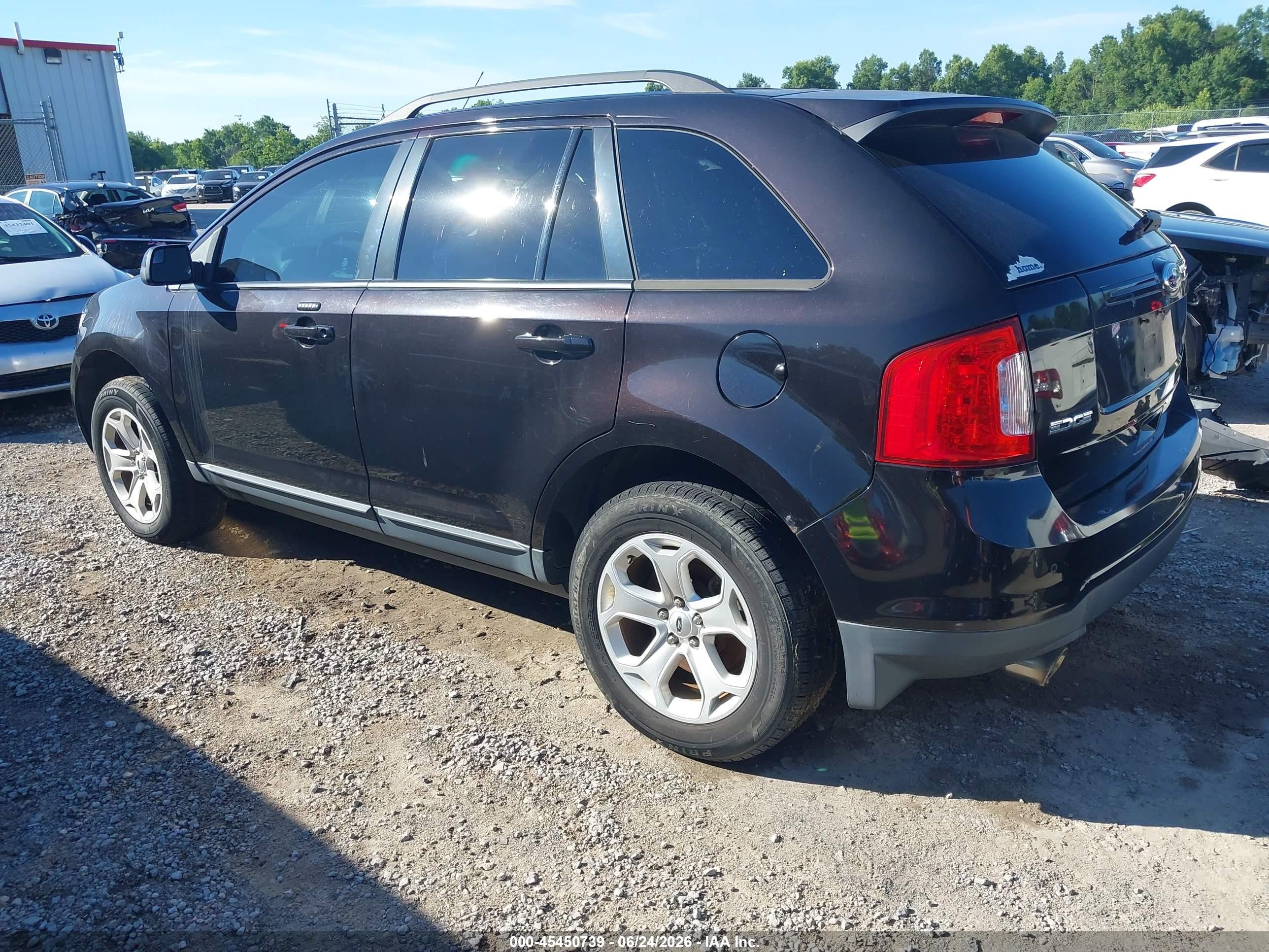 2013 Ford Edge Sel Black vin: 2FMDK4JC7DBC56633
