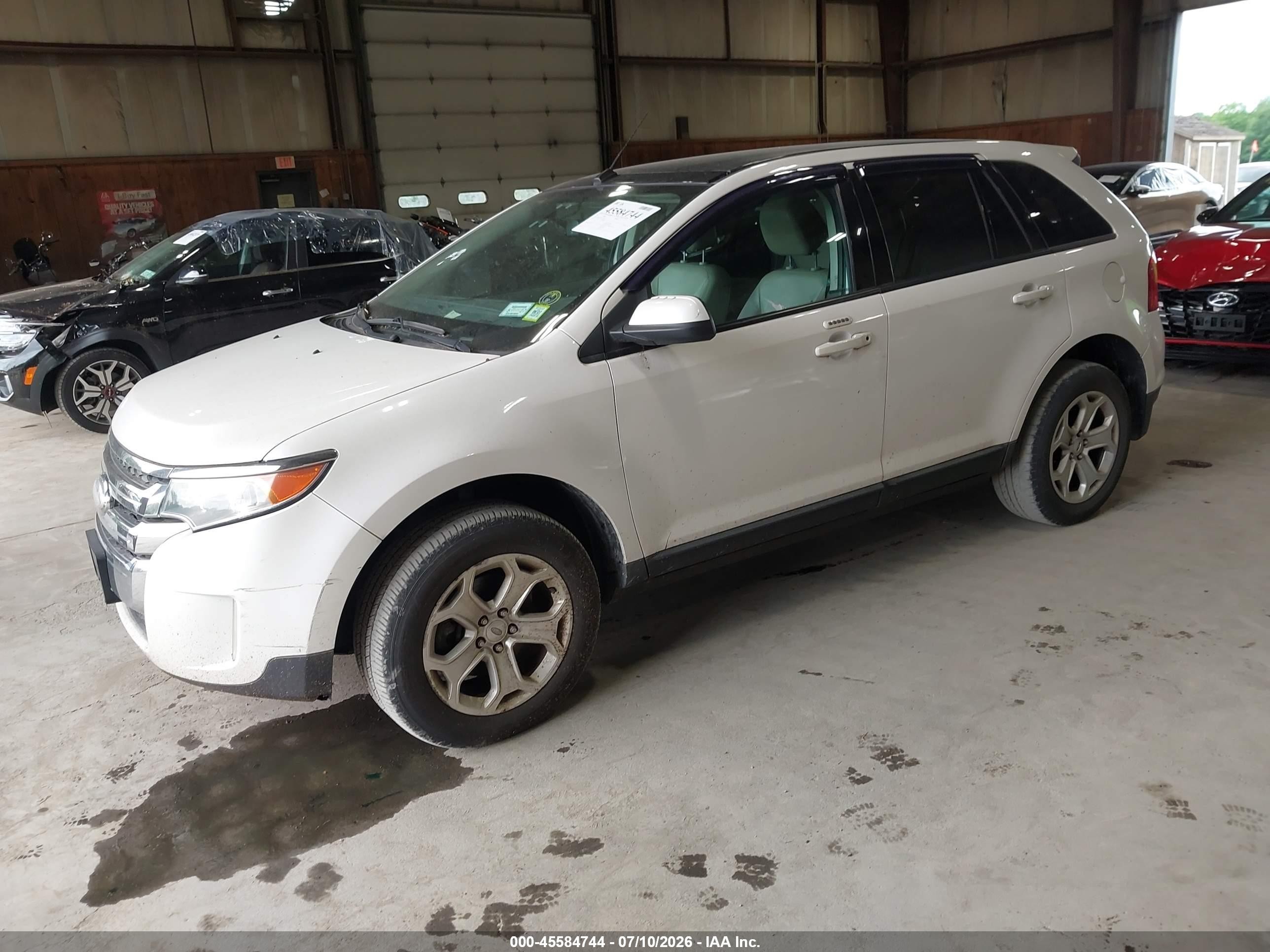 2013 Ford Edge Sel White vin: 2FMDK4JC7DBC79975