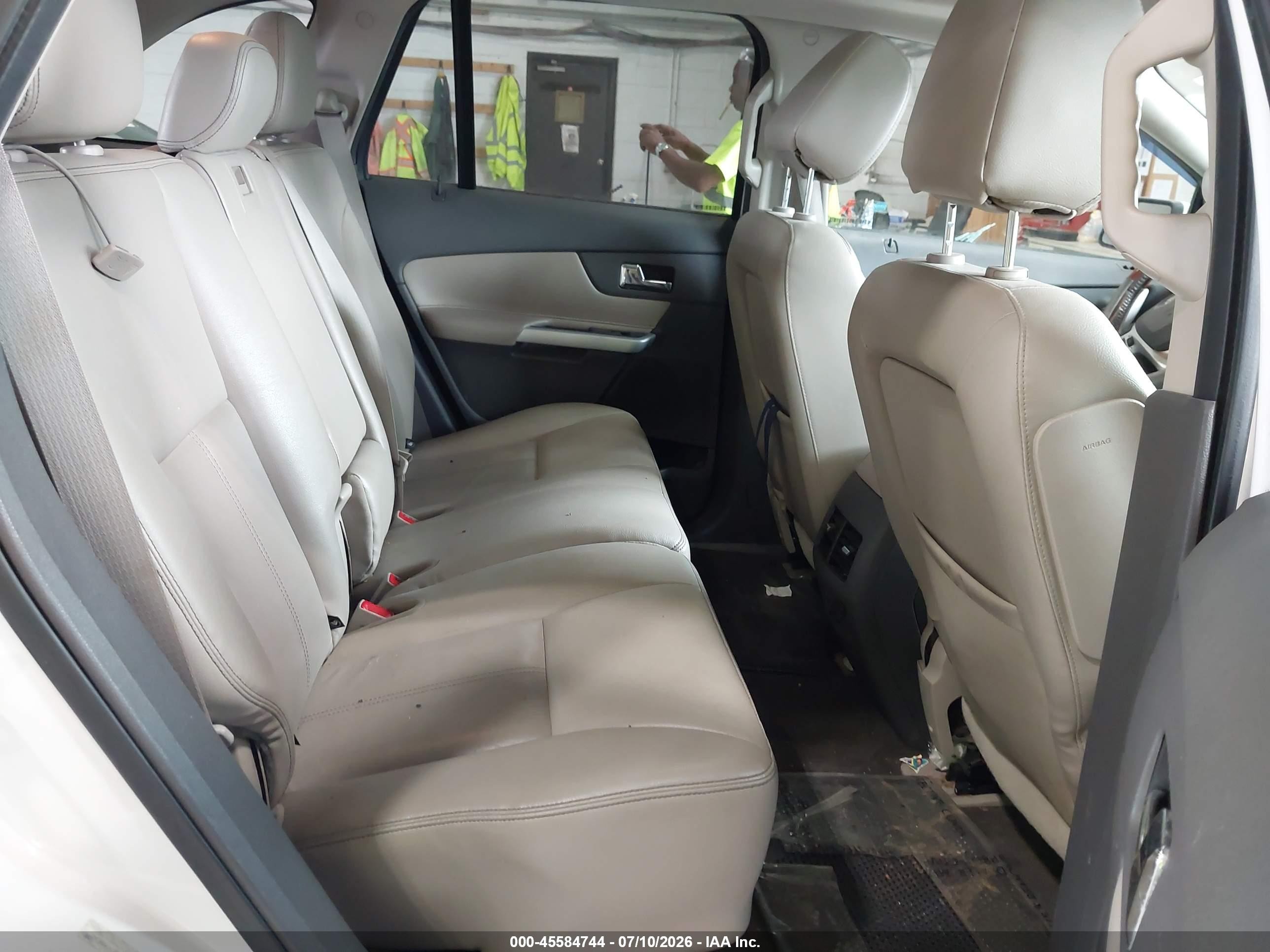 2013 Ford Edge Sel White vin: 2FMDK4JC7DBC79975