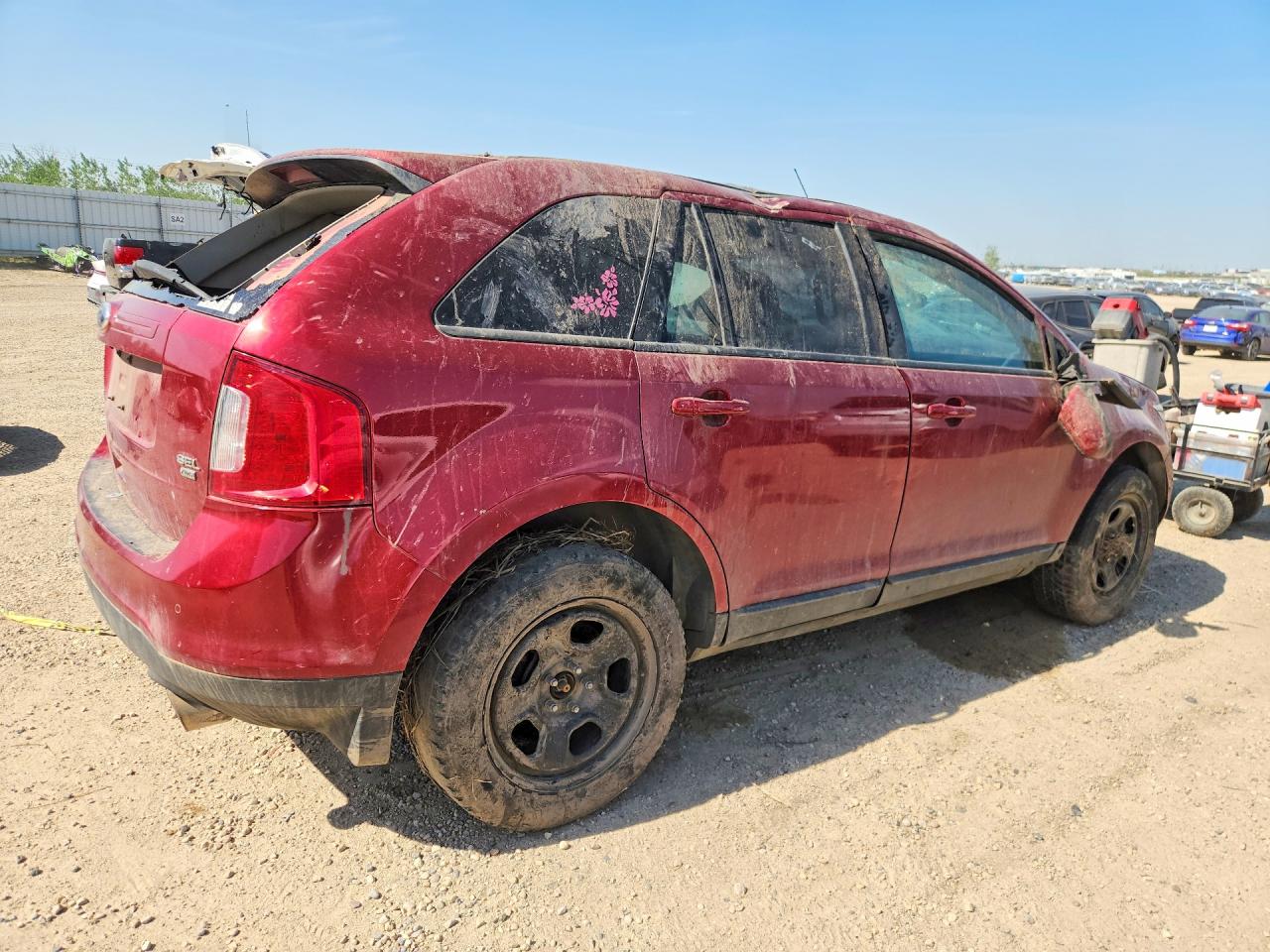 2013 Ford Edge Sel Red vin: 2FMDK4JC7DBE19622