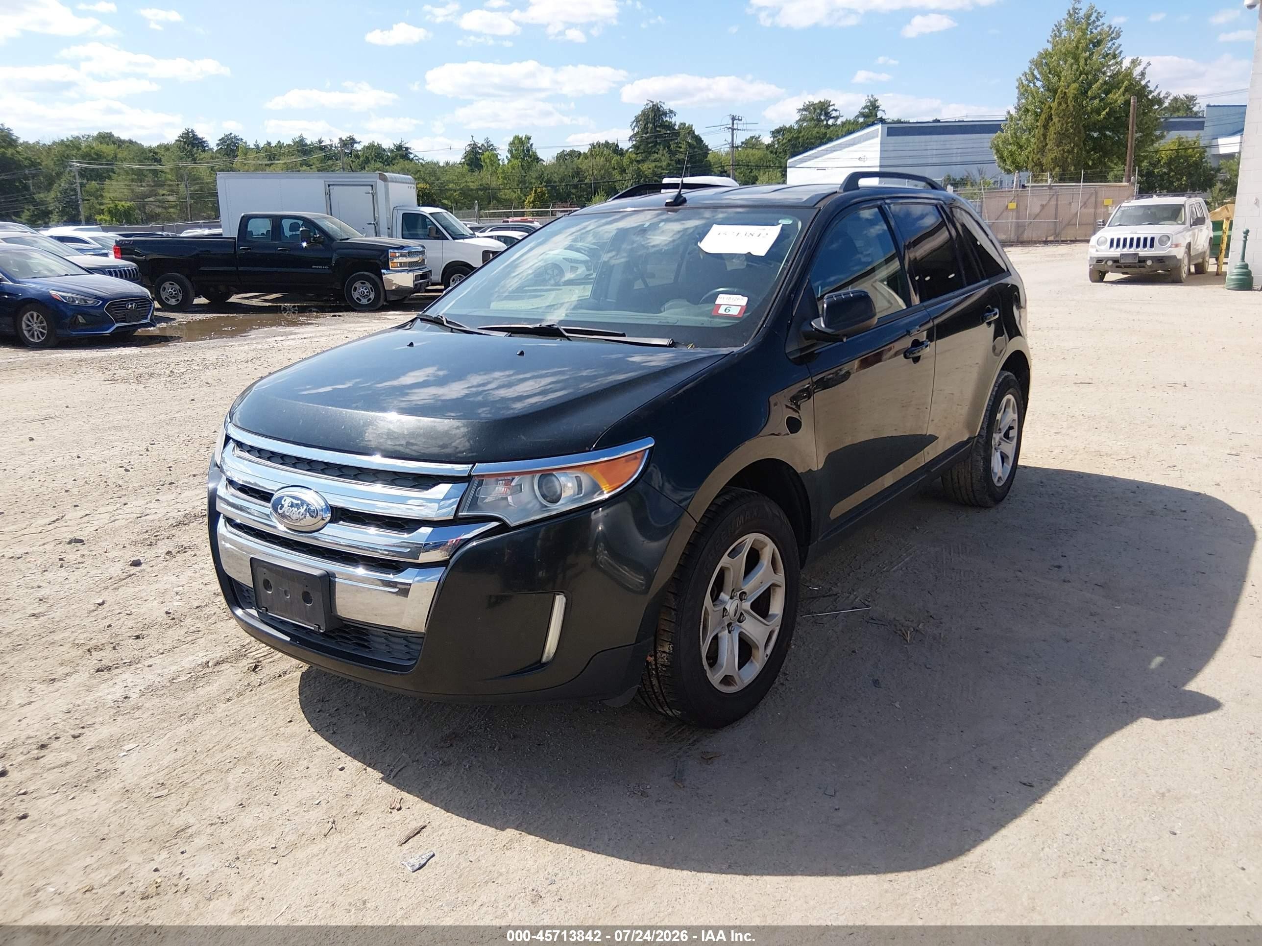2014 Ford Edge Sel Black vin: 2FMDK4JC7EBA08657