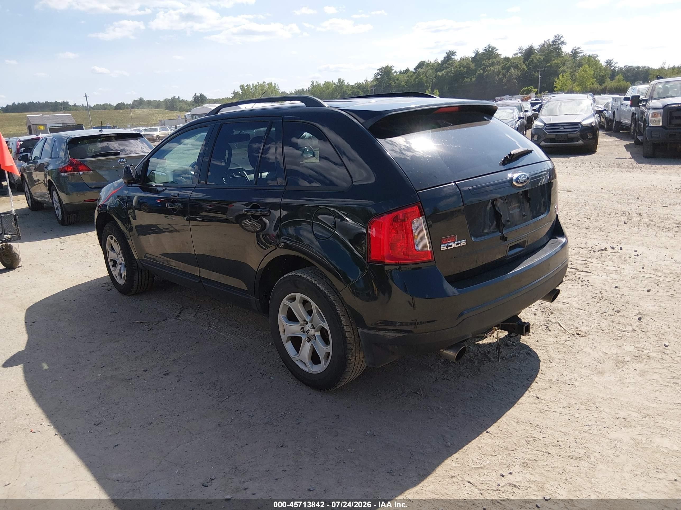 2014 Ford Edge Sel Black vin: 2FMDK4JC7EBA08657