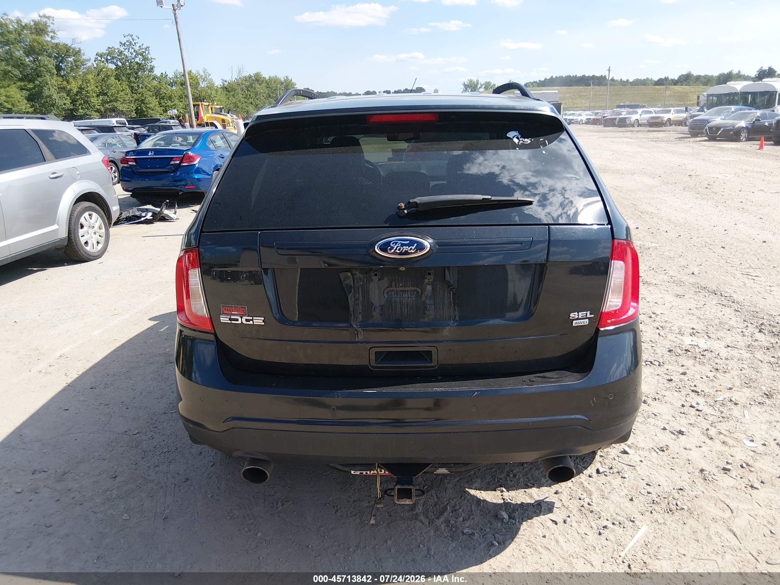 2014 Ford Edge Sel Black vin: 2FMDK4JC7EBA08657