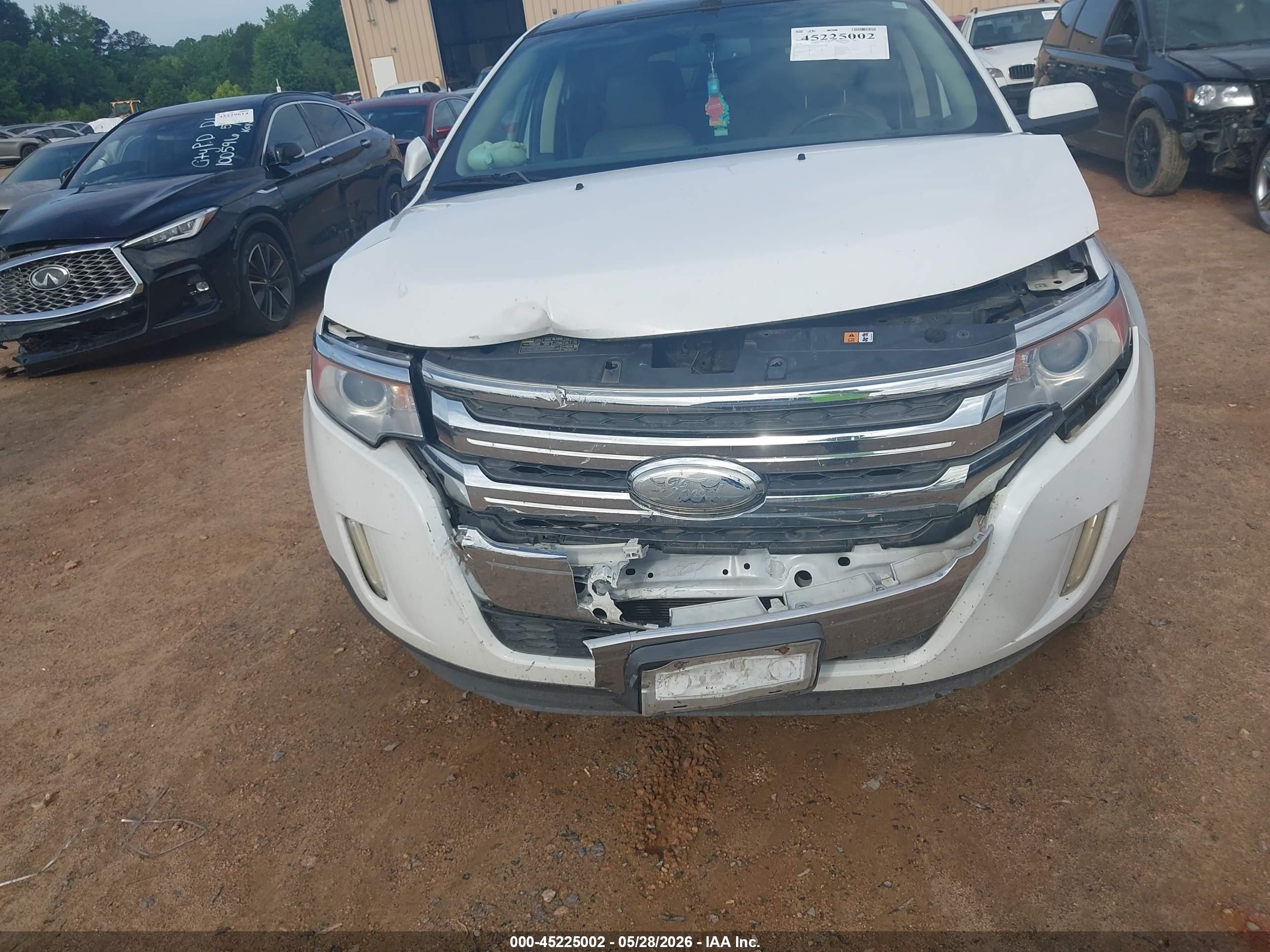 2014 Ford Edge Sel White vin: 2FMDK4JC7EBA44154