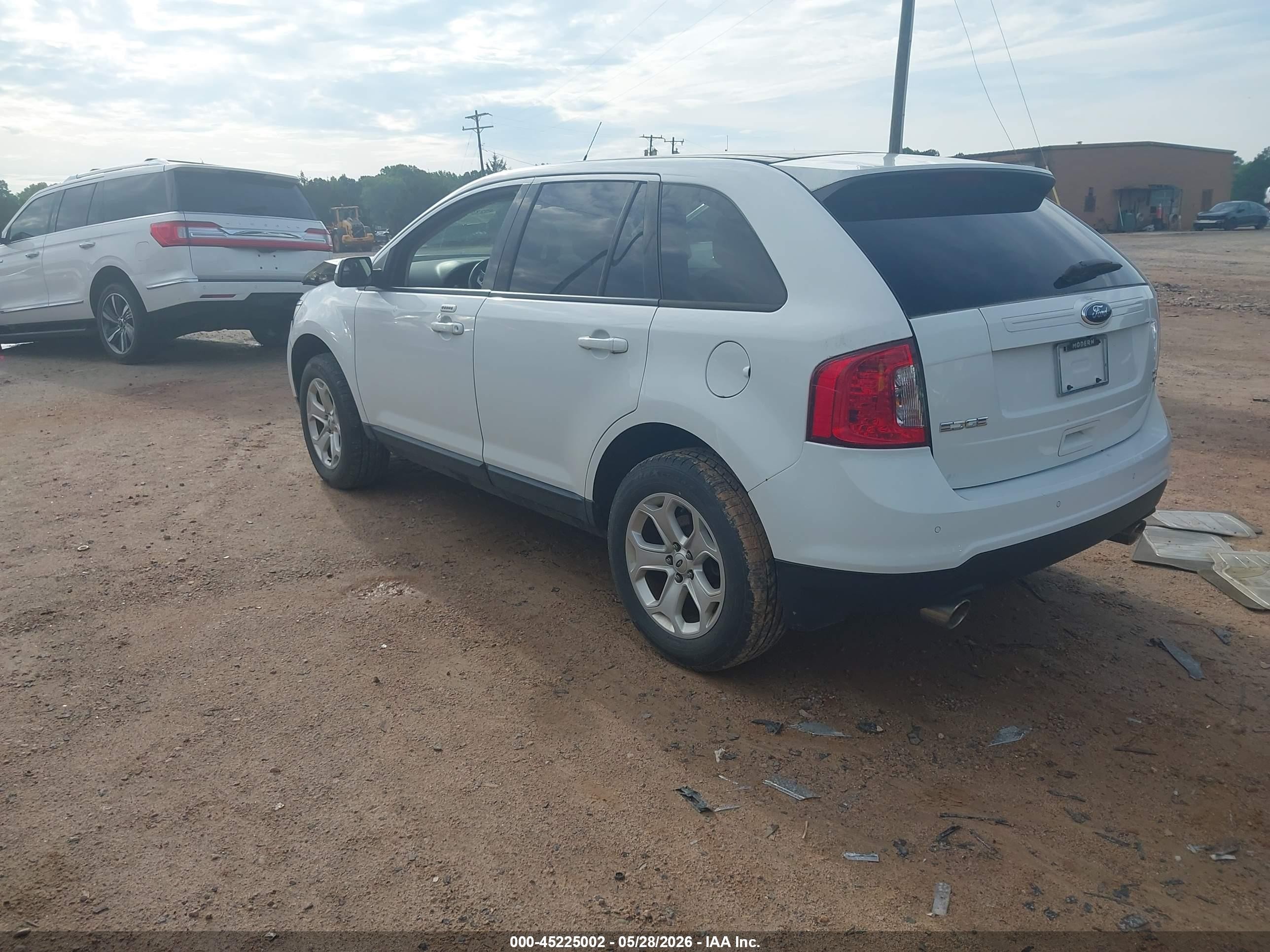 2014 Ford Edge Sel White vin: 2FMDK4JC7EBA44154