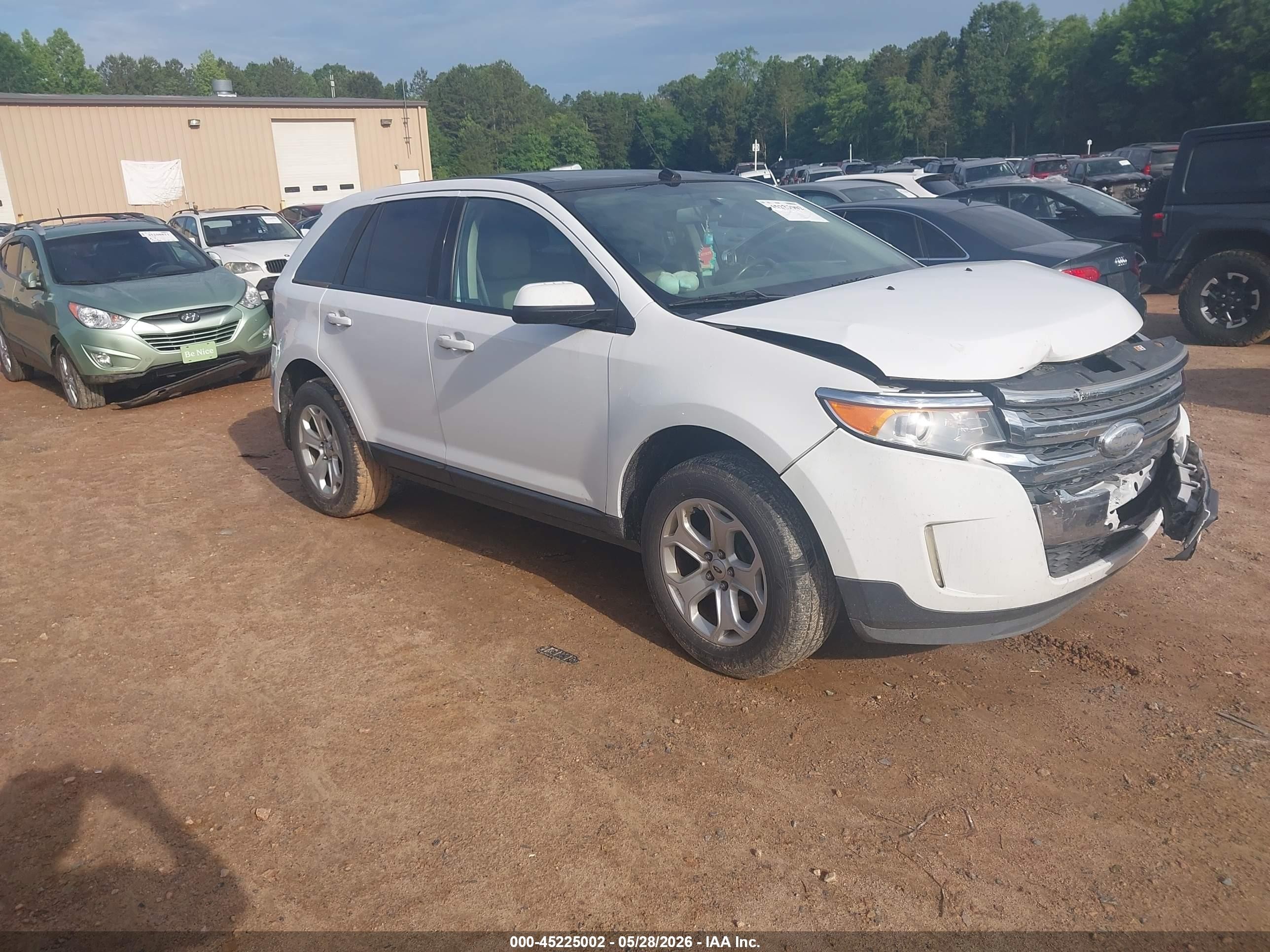 2014 Ford Edge Sel White vin: 2FMDK4JC7EBA44154