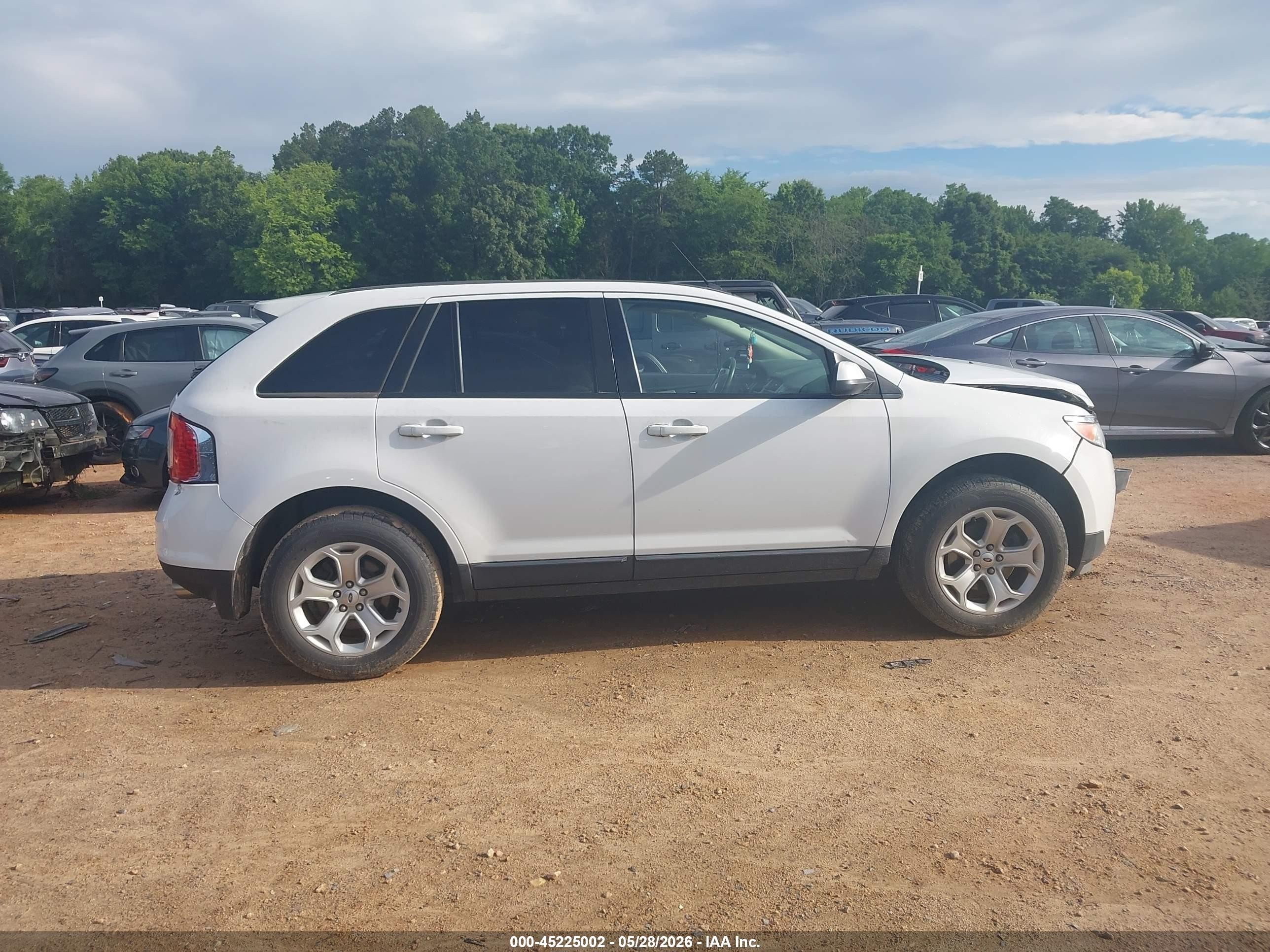 2014 Ford Edge Sel White vin: 2FMDK4JC7EBA44154