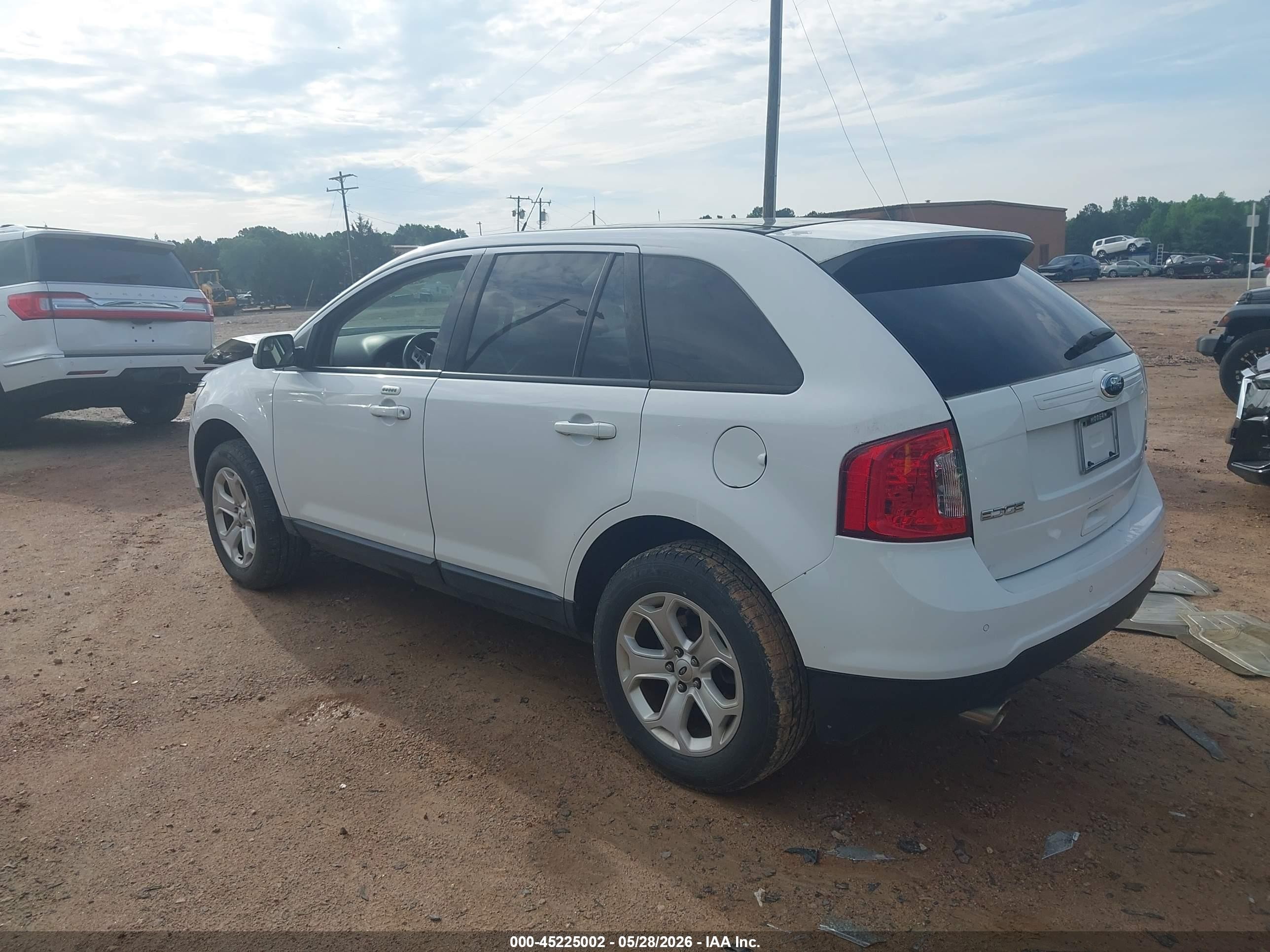 2014 Ford Edge Sel White vin: 2FMDK4JC7EBA44154