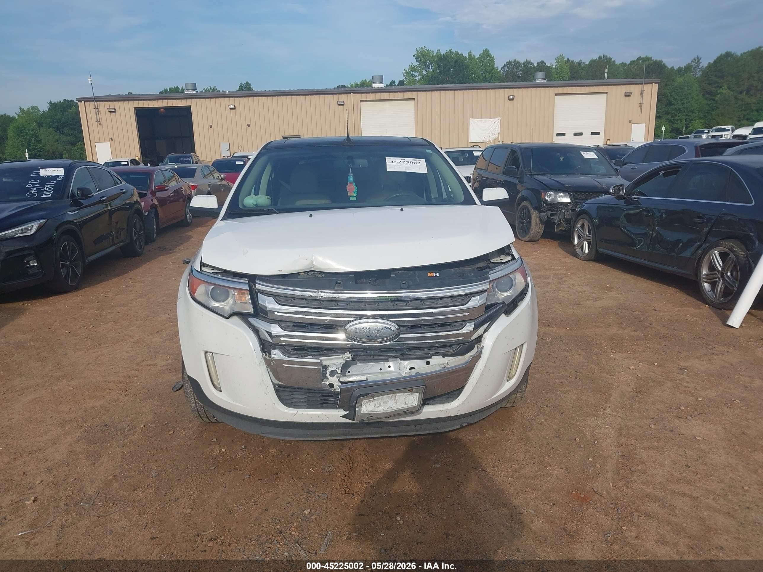 2014 Ford Edge Sel White vin: 2FMDK4JC7EBA44154