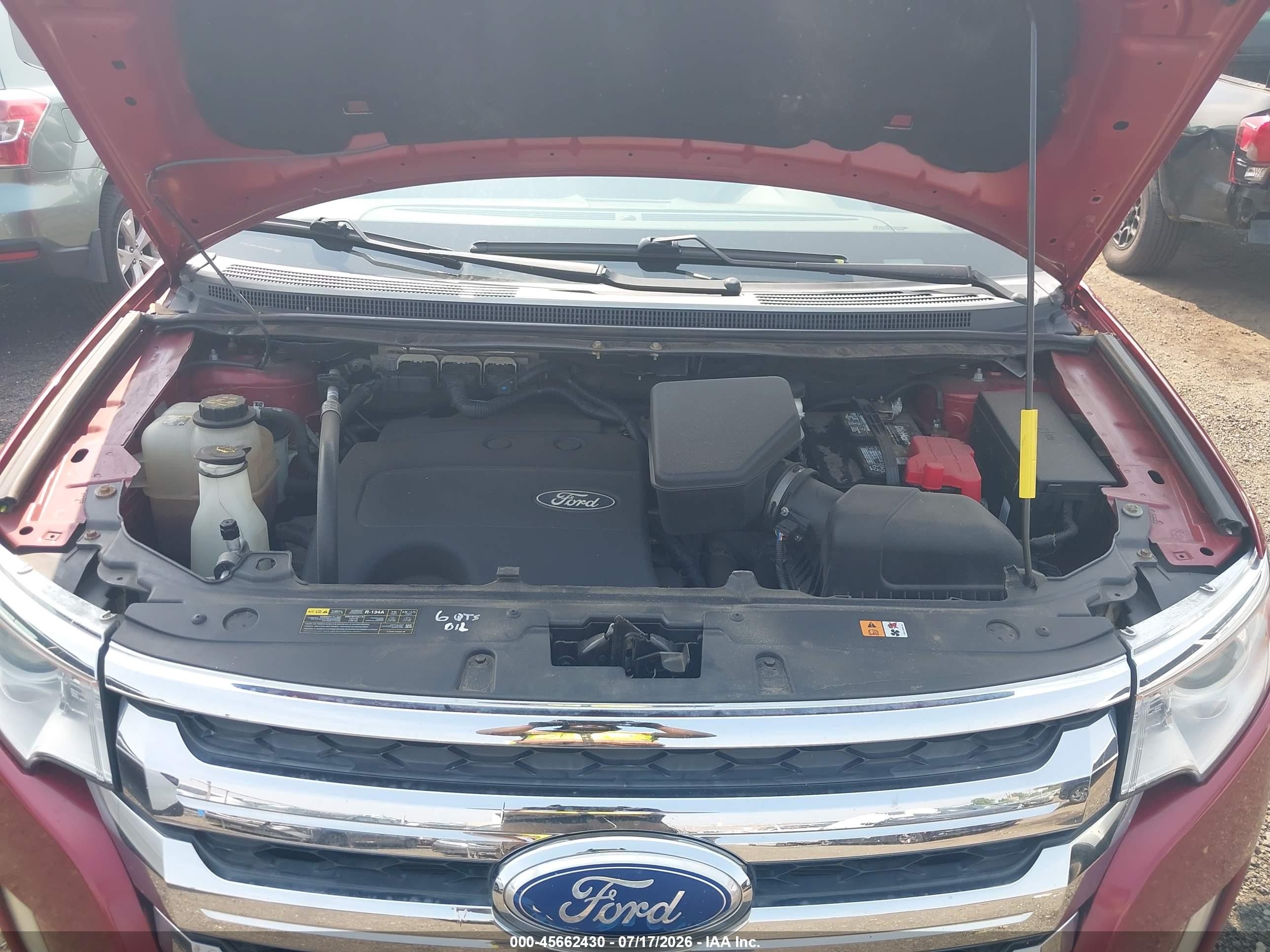 2014 Ford Edge Sel Red vin: 2FMDK4JC7EBB17197