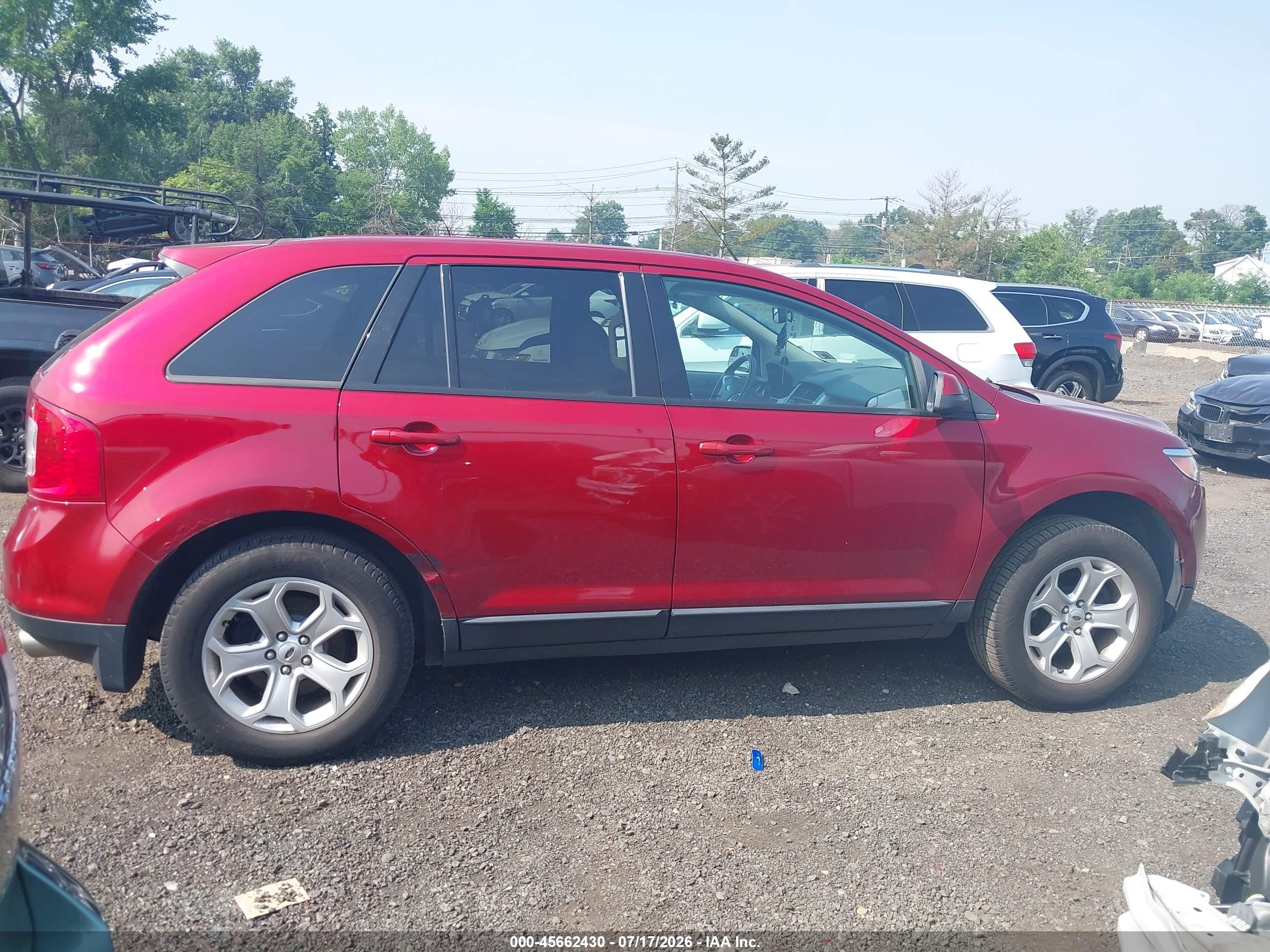 2014 Ford Edge Sel Red vin: 2FMDK4JC7EBB17197